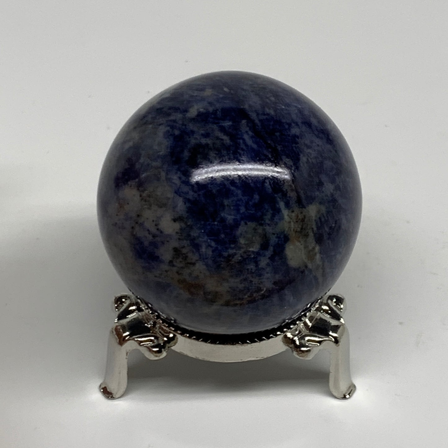206.2g, 2.1"(53mm), Natural Sodalite Sphere Crystal Gemstone Ball @Brazil,B34223