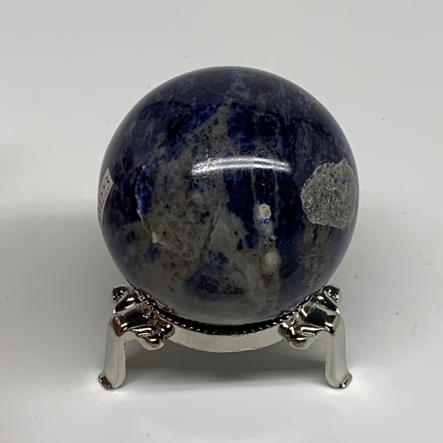 206.2g, 2.1"(53mm), Natural Sodalite Sphere Crystal Gemstone Ball @Brazil,B34223