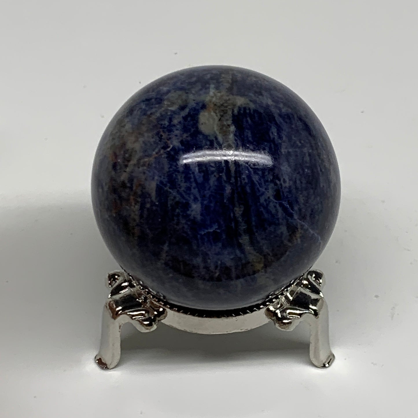 206.2g, 2.1"(53mm), Natural Sodalite Sphere Crystal Gemstone Ball @Brazil,B34223