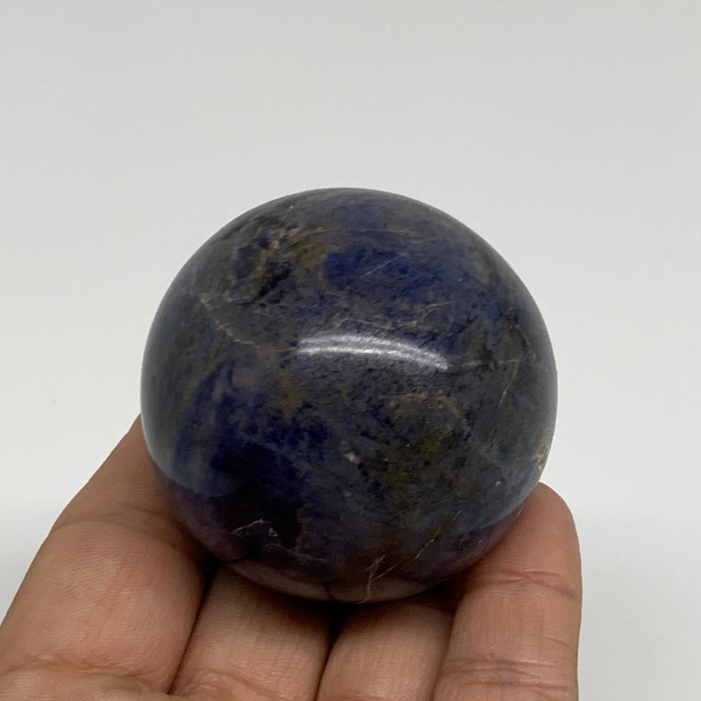158.9g, 2"(50mm), Natural Sodalite Sphere Crystal Gemstone Ball @Brazil,B34225