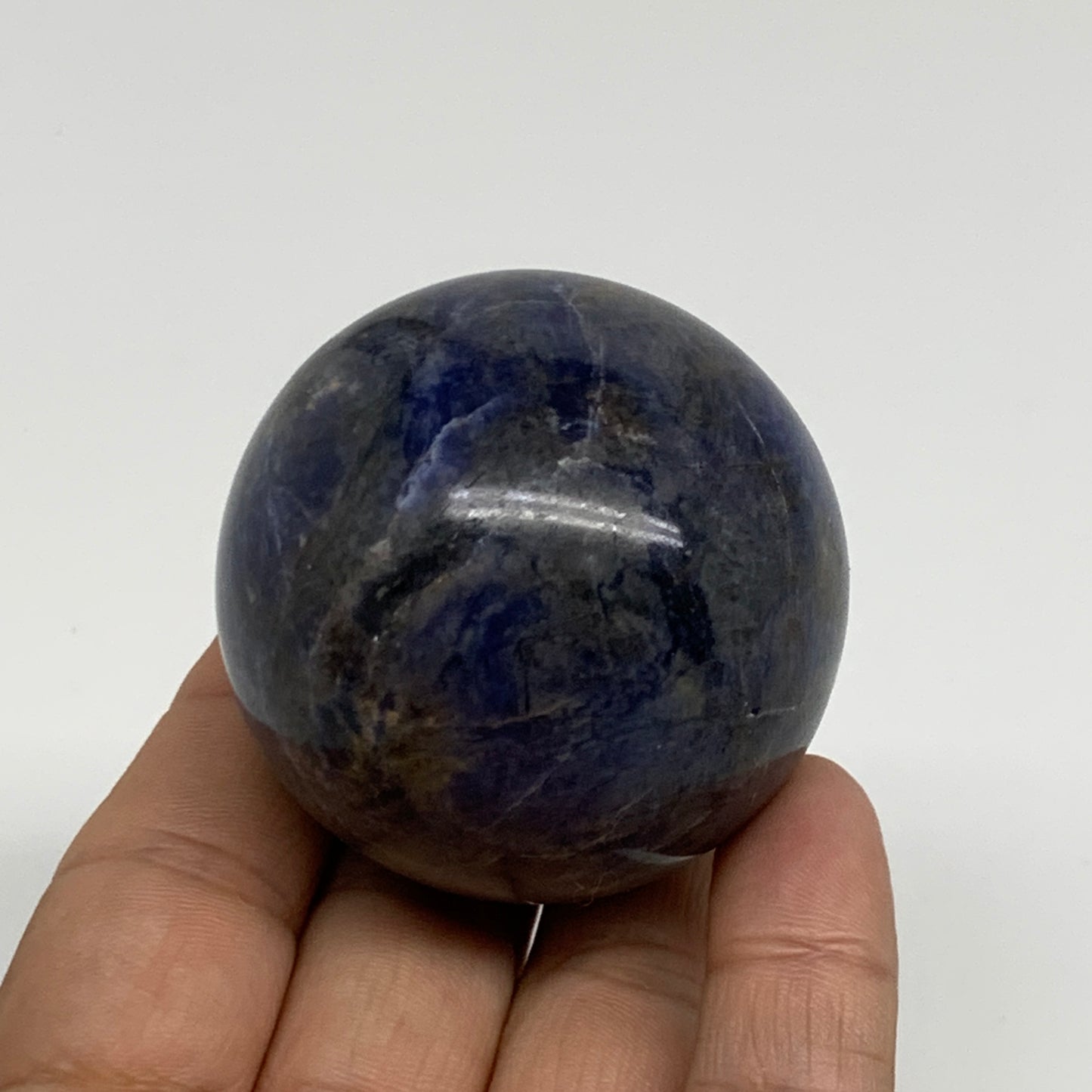 158.9g, 2"(50mm), Natural Sodalite Sphere Crystal Gemstone Ball @Brazil,B34225