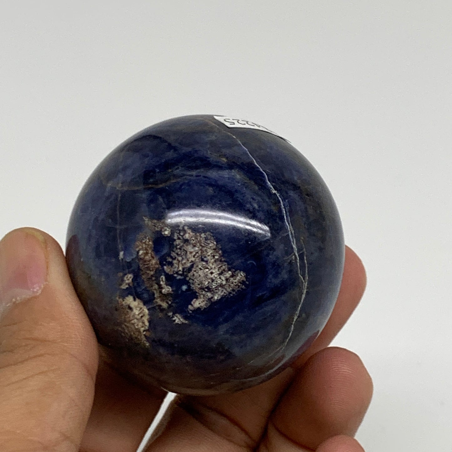 158.9g, 2"(50mm), Natural Sodalite Sphere Crystal Gemstone Ball @Brazil,B34225