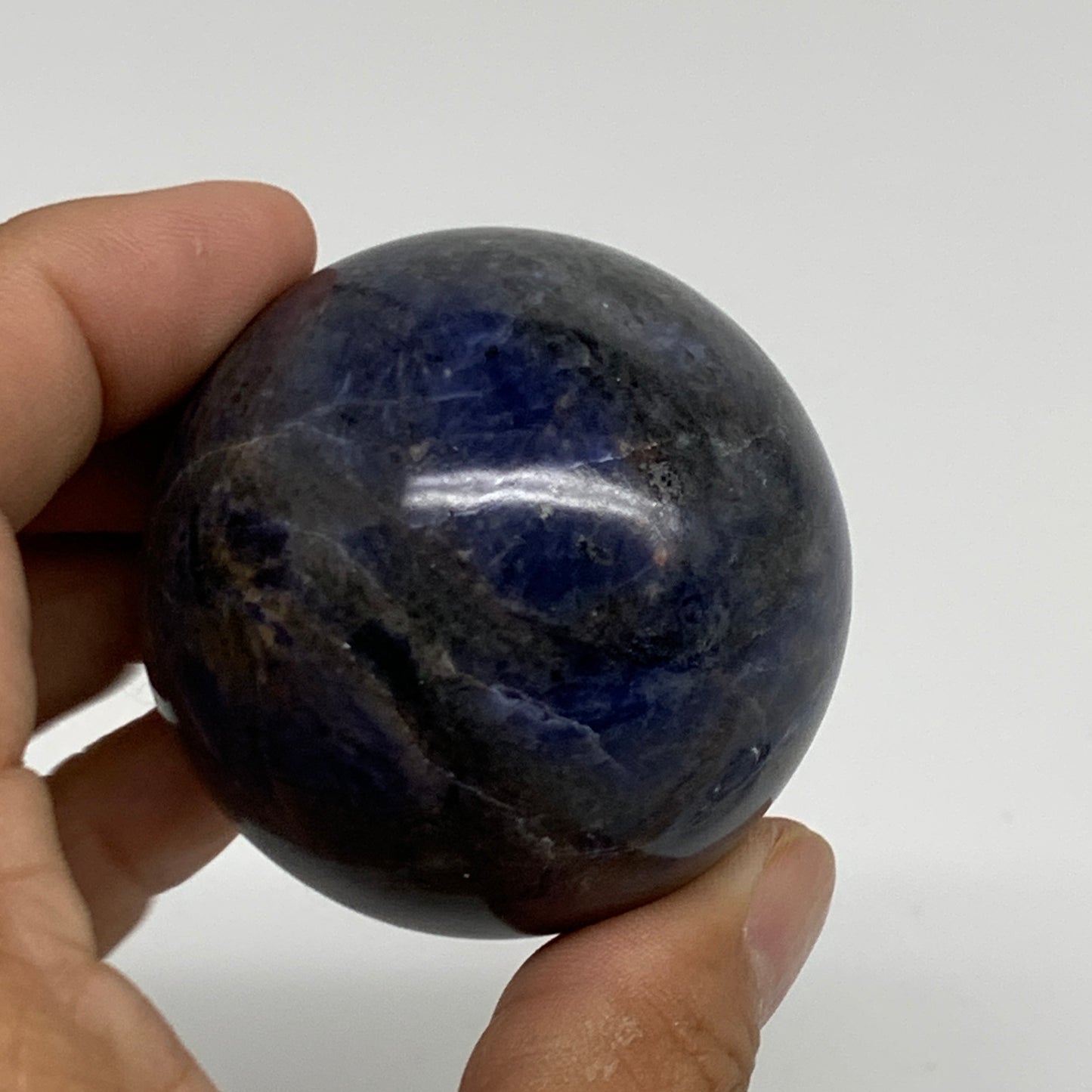 158.9g, 2"(50mm), Natural Sodalite Sphere Crystal Gemstone Ball @Brazil,B34225