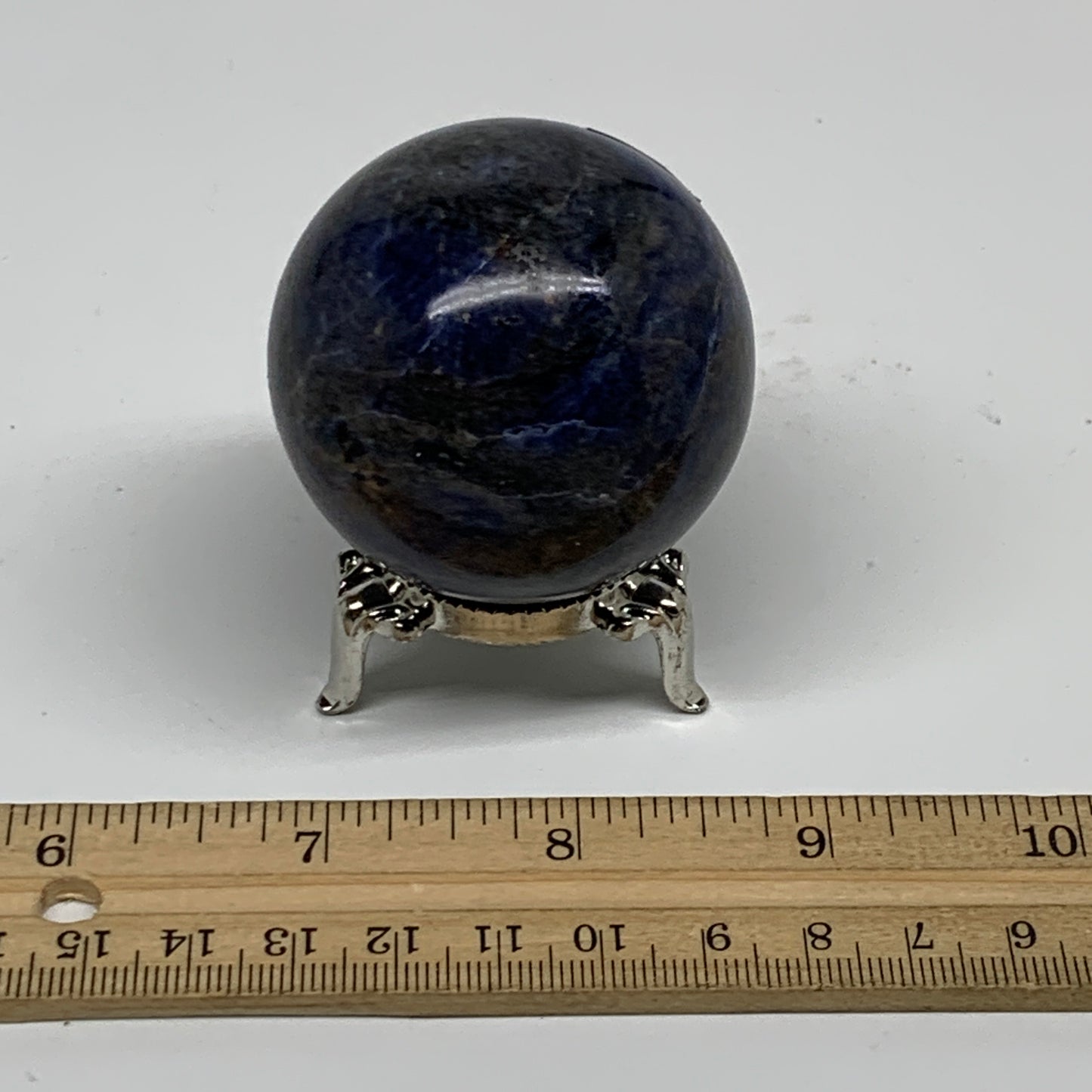 158.9g, 2"(50mm), Natural Sodalite Sphere Crystal Gemstone Ball @Brazil,B34225