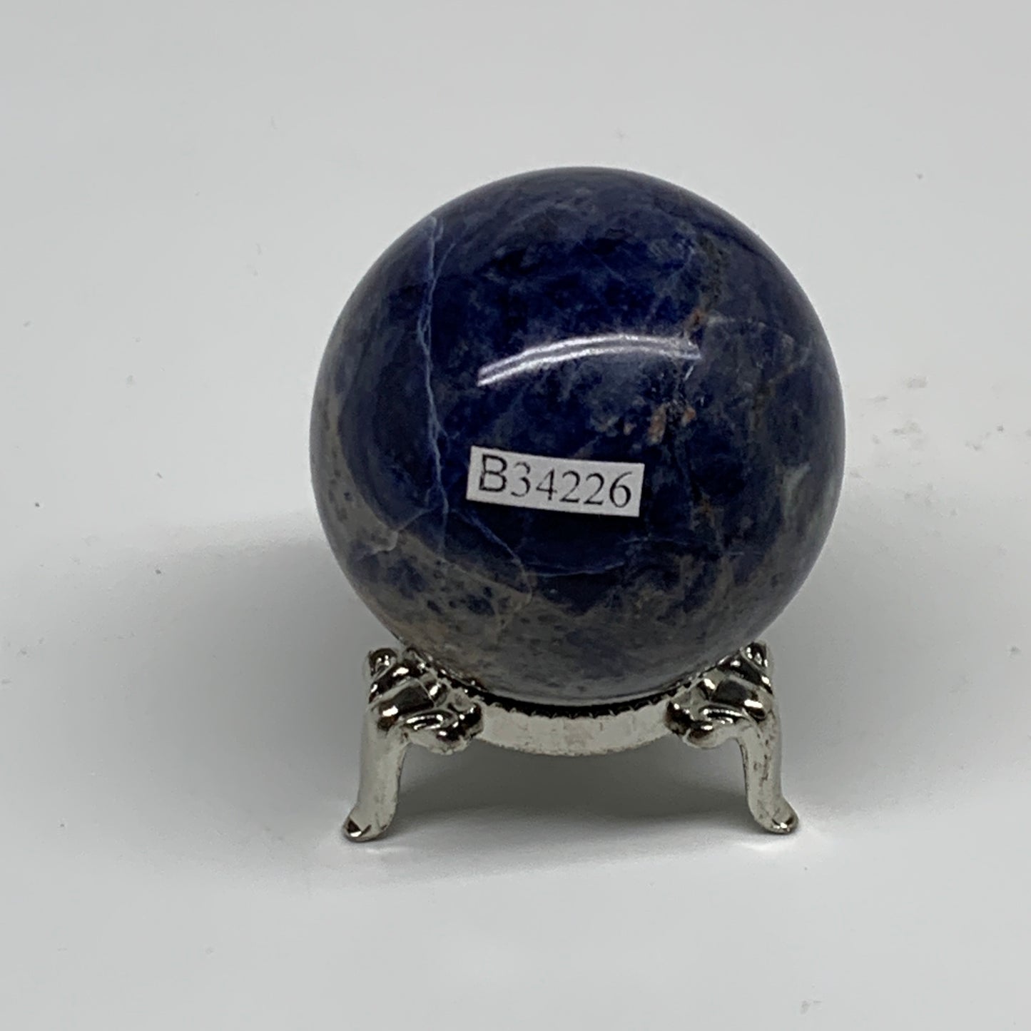 148.3g, 1.8"(47mm), Natural Sodalite Sphere Crystal Gemstone Ball @Brazil,B34226