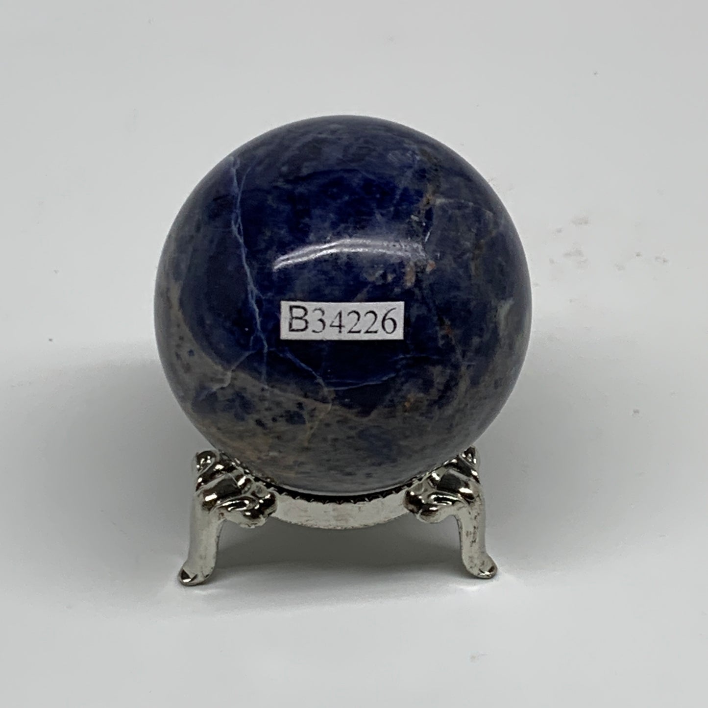 148.3g, 1.8"(47mm), Natural Sodalite Sphere Crystal Gemstone Ball @Brazil,B34226