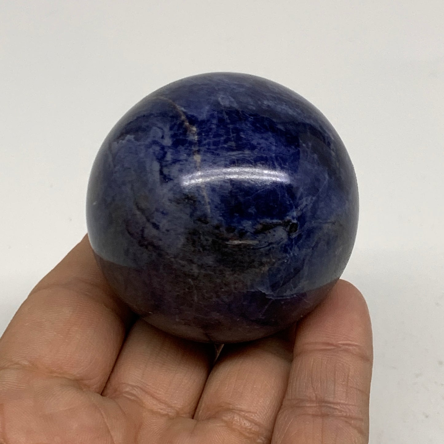 166.8g, 2"(50mm), Natural Sodalite Sphere Crystal Gemstone Ball @Brazil,B34228