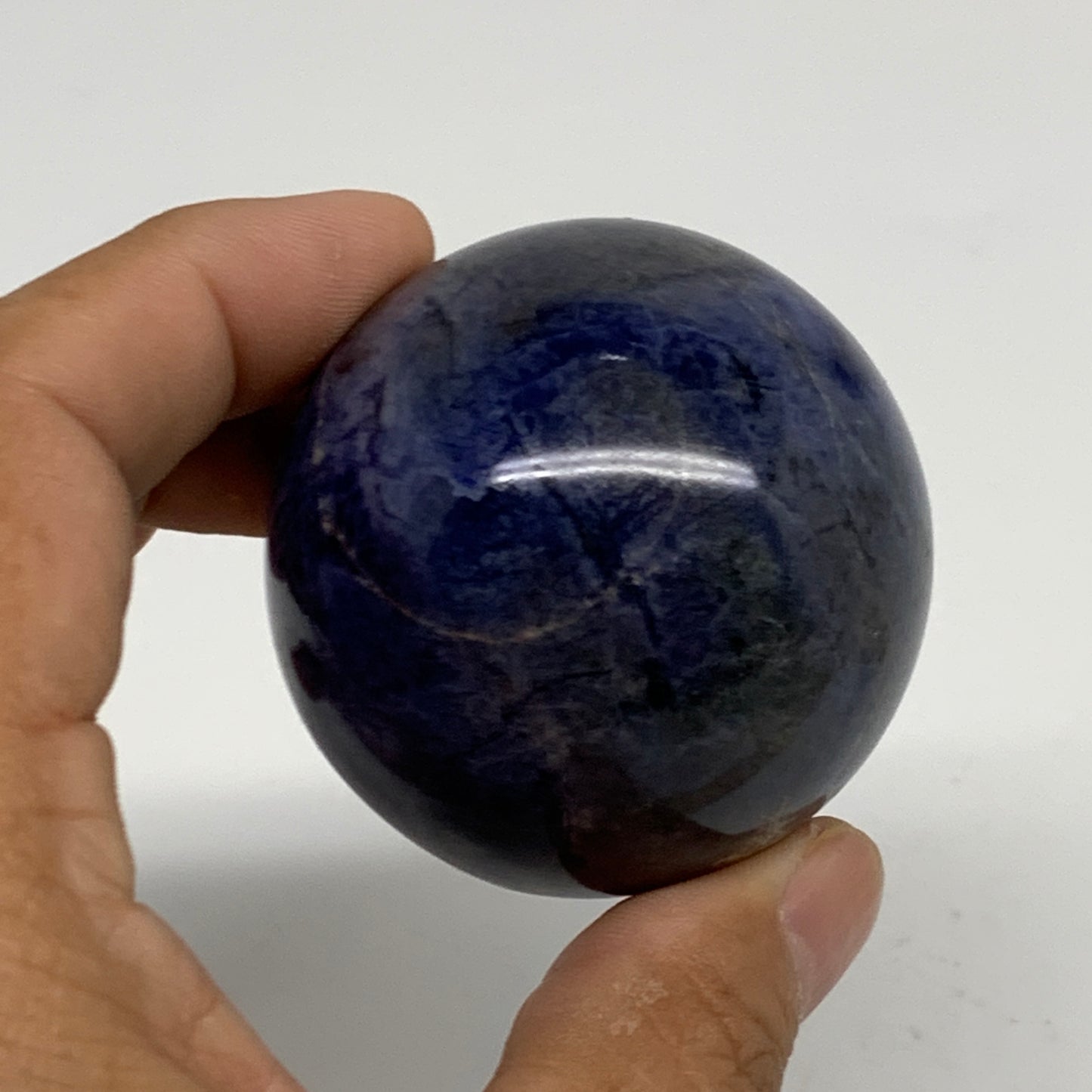 166.8g, 2"(50mm), Natural Sodalite Sphere Crystal Gemstone Ball @Brazil,B34228