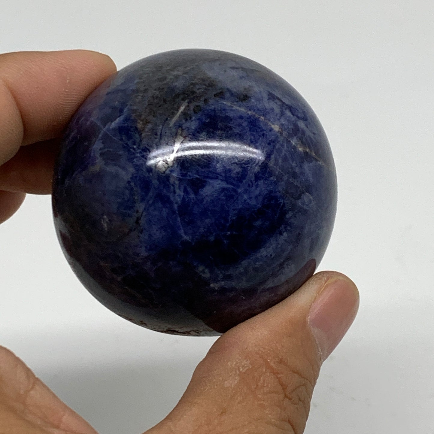 166.8g, 2"(50mm), Natural Sodalite Sphere Crystal Gemstone Ball @Brazil,B34228