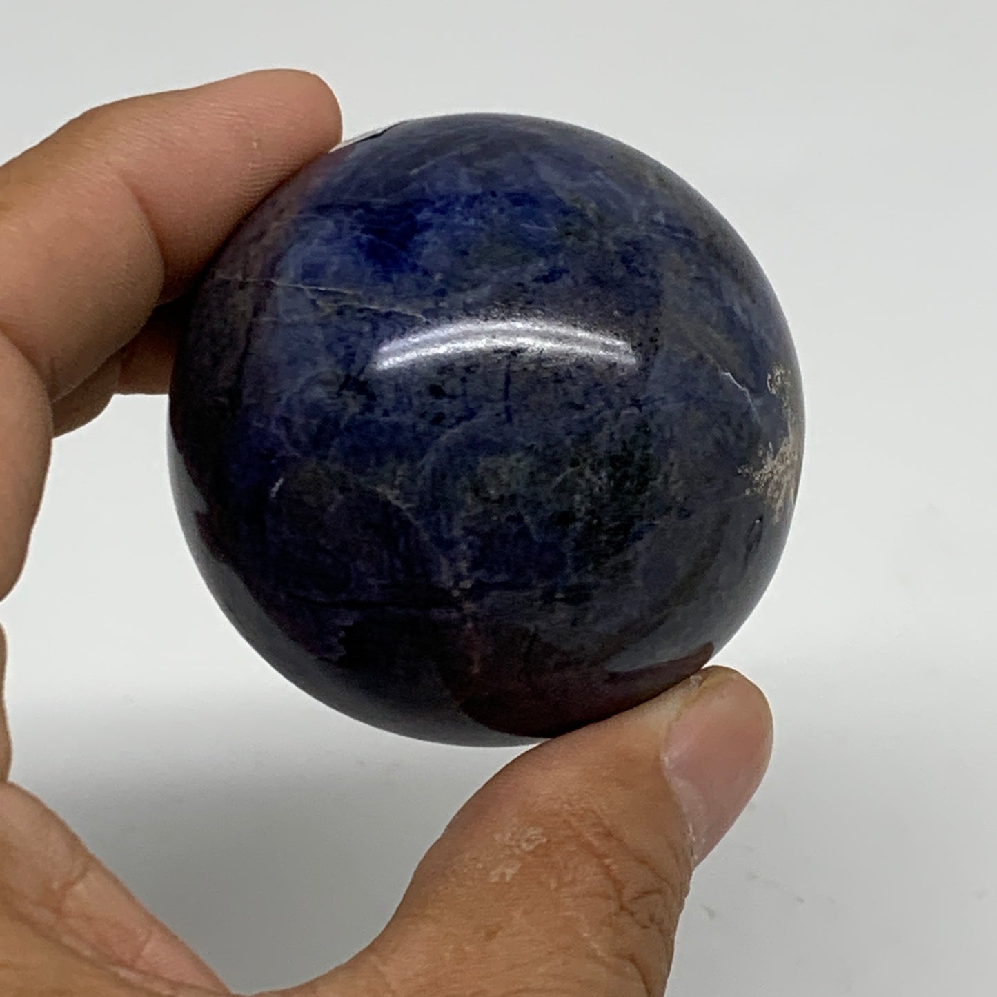 166.8g, 2"(50mm), Natural Sodalite Sphere Crystal Gemstone Ball @Brazil,B34228