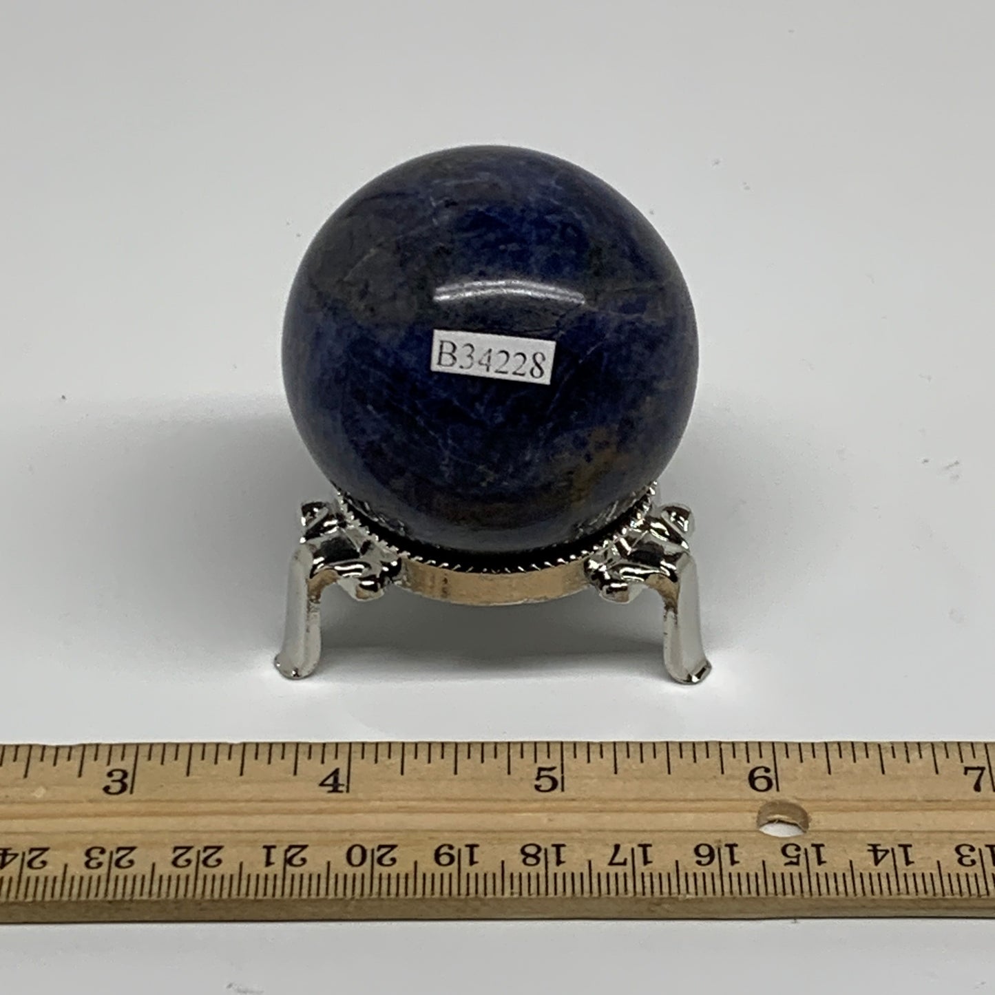166.8g, 2"(50mm), Natural Sodalite Sphere Crystal Gemstone Ball @Brazil,B34228