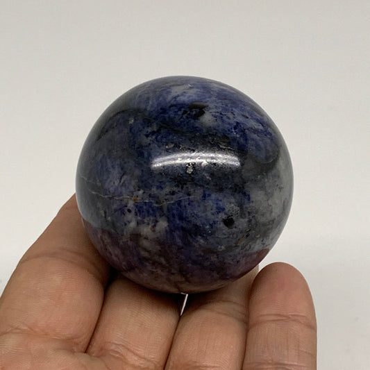 150g, 1.9"(47mm), Natural Sodalite Sphere Crystal Gemstone Ball @Brazil,B34232
