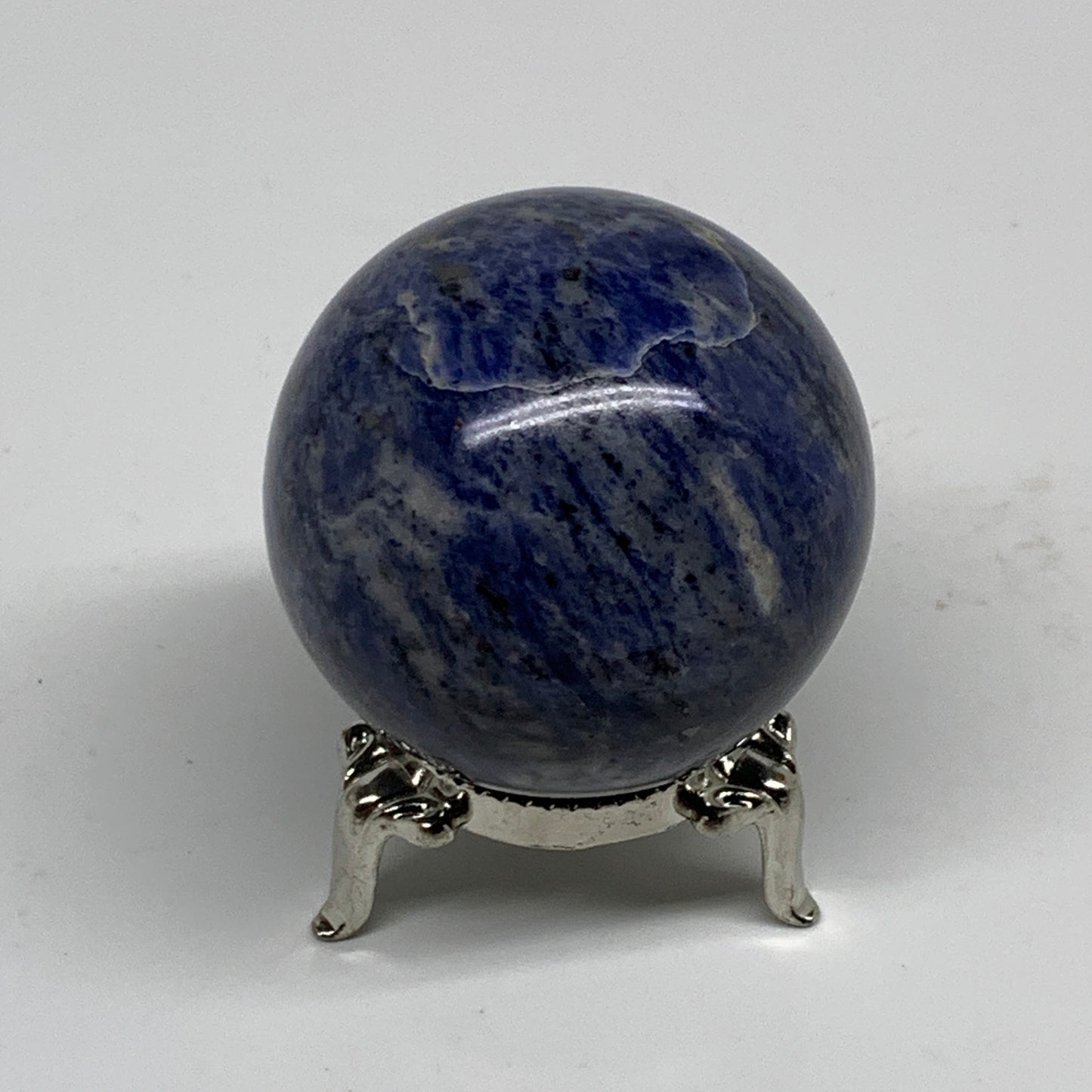 150g, 1.9"(47mm), Natural Sodalite Sphere Crystal Gemstone Ball @Brazil,B34232