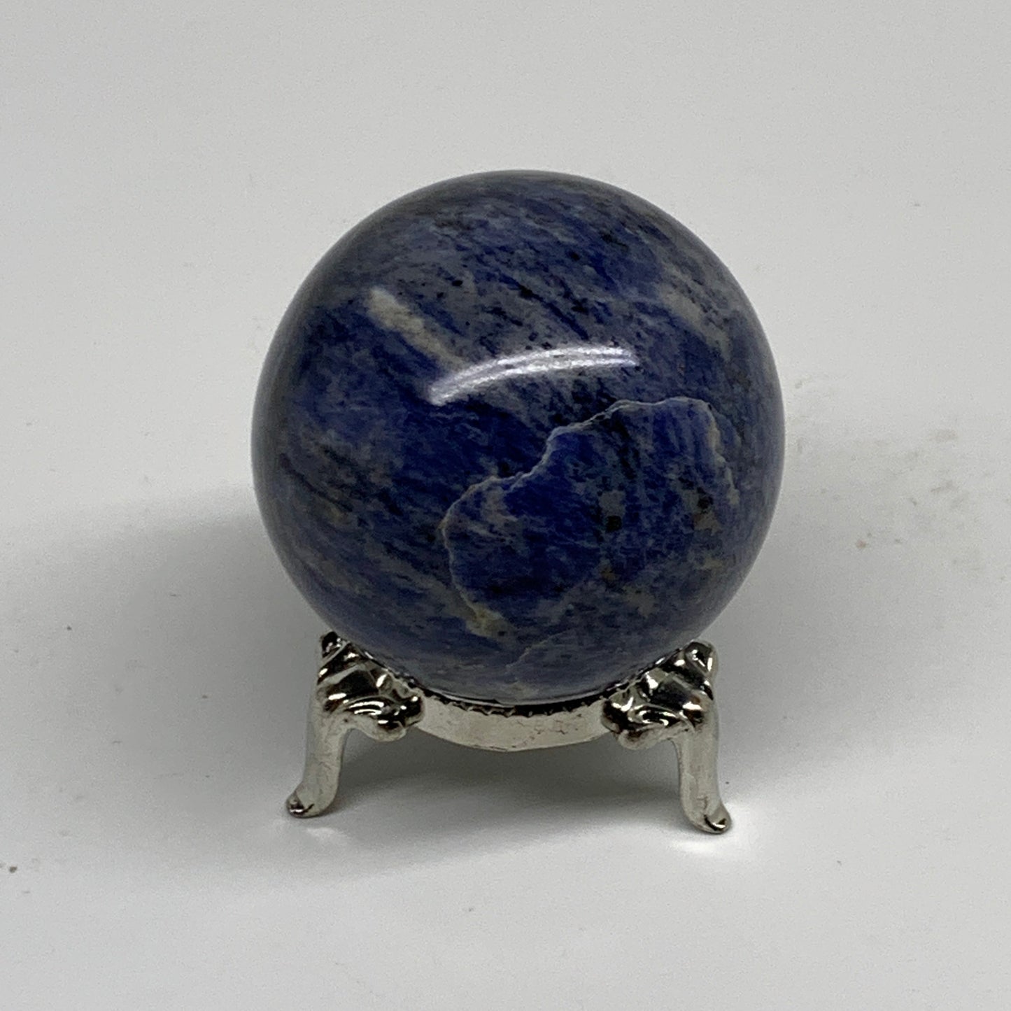 150g, 1.9"(47mm), Natural Sodalite Sphere Crystal Gemstone Ball @Brazil,B34232