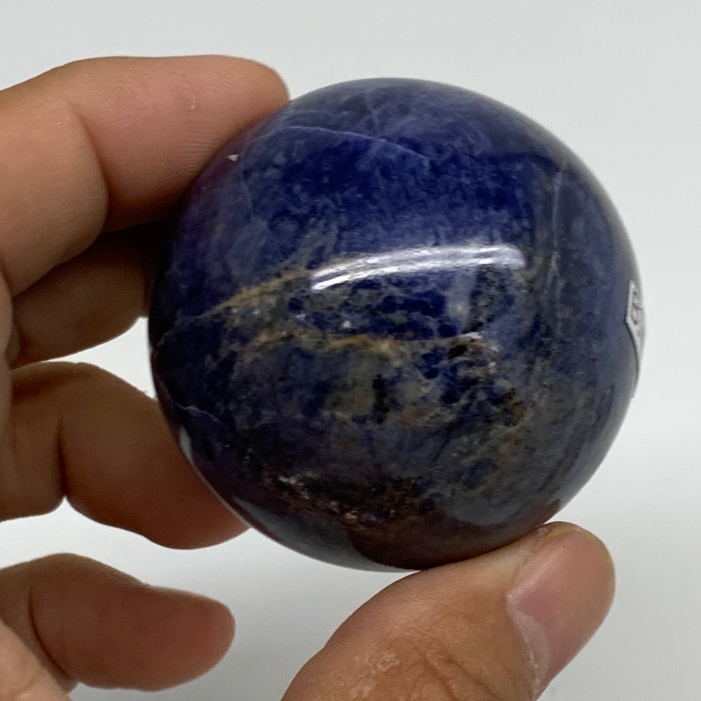 135.4g, 1.8"(46mm), Natural Sodalite Sphere Crystal Gemstone Ball @Brazil,B34236