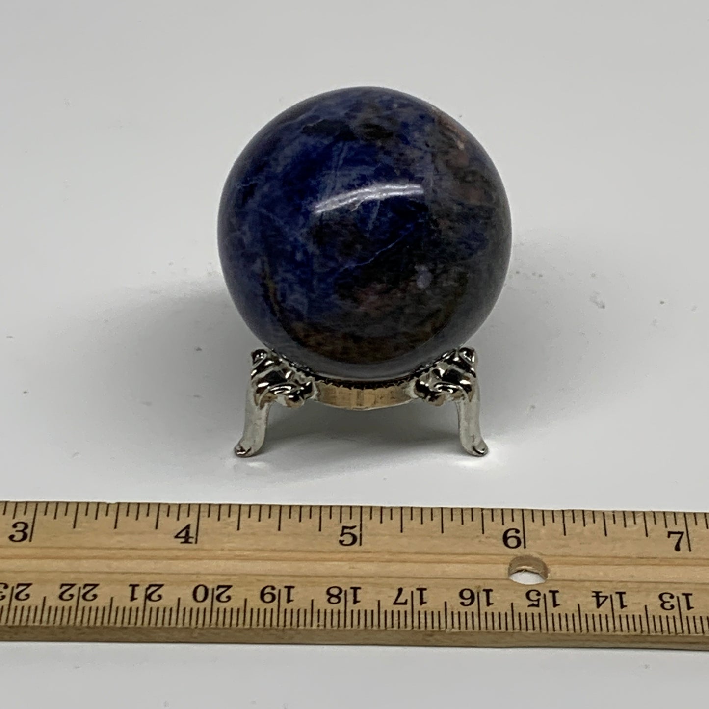 135.4g, 1.8"(46mm), Natural Sodalite Sphere Crystal Gemstone Ball @Brazil,B34236