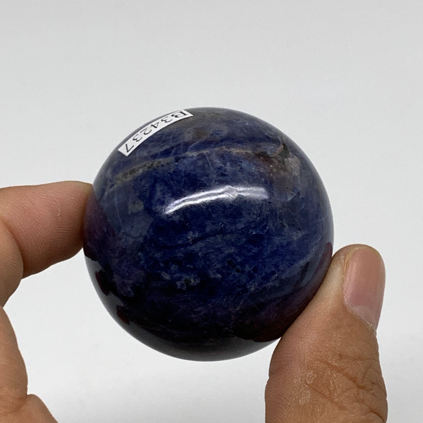 110g, 1.7"(44mm), Natural Sodalite Sphere Crystal Gemstone Ball @Brazil,B34237