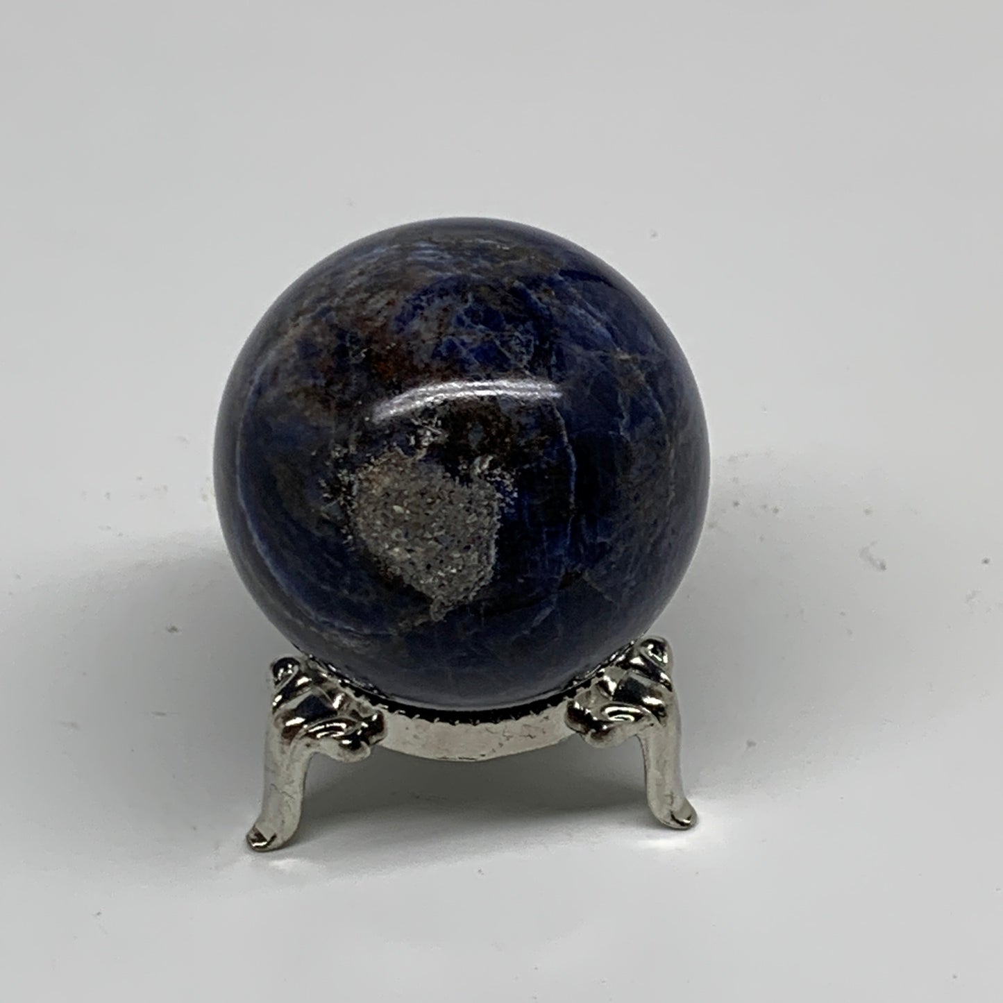 110g, 1.7"(44mm), Natural Sodalite Sphere Crystal Gemstone Ball @Brazil,B34237