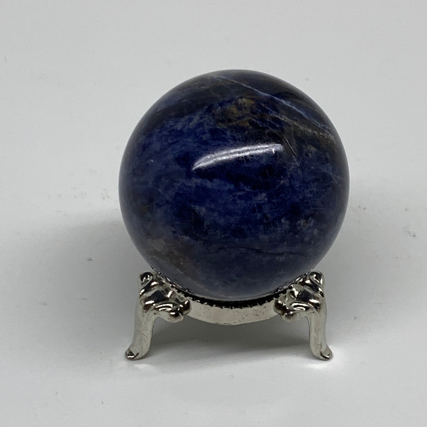 110g, 1.7"(44mm), Natural Sodalite Sphere Crystal Gemstone Ball @Brazil,B34237