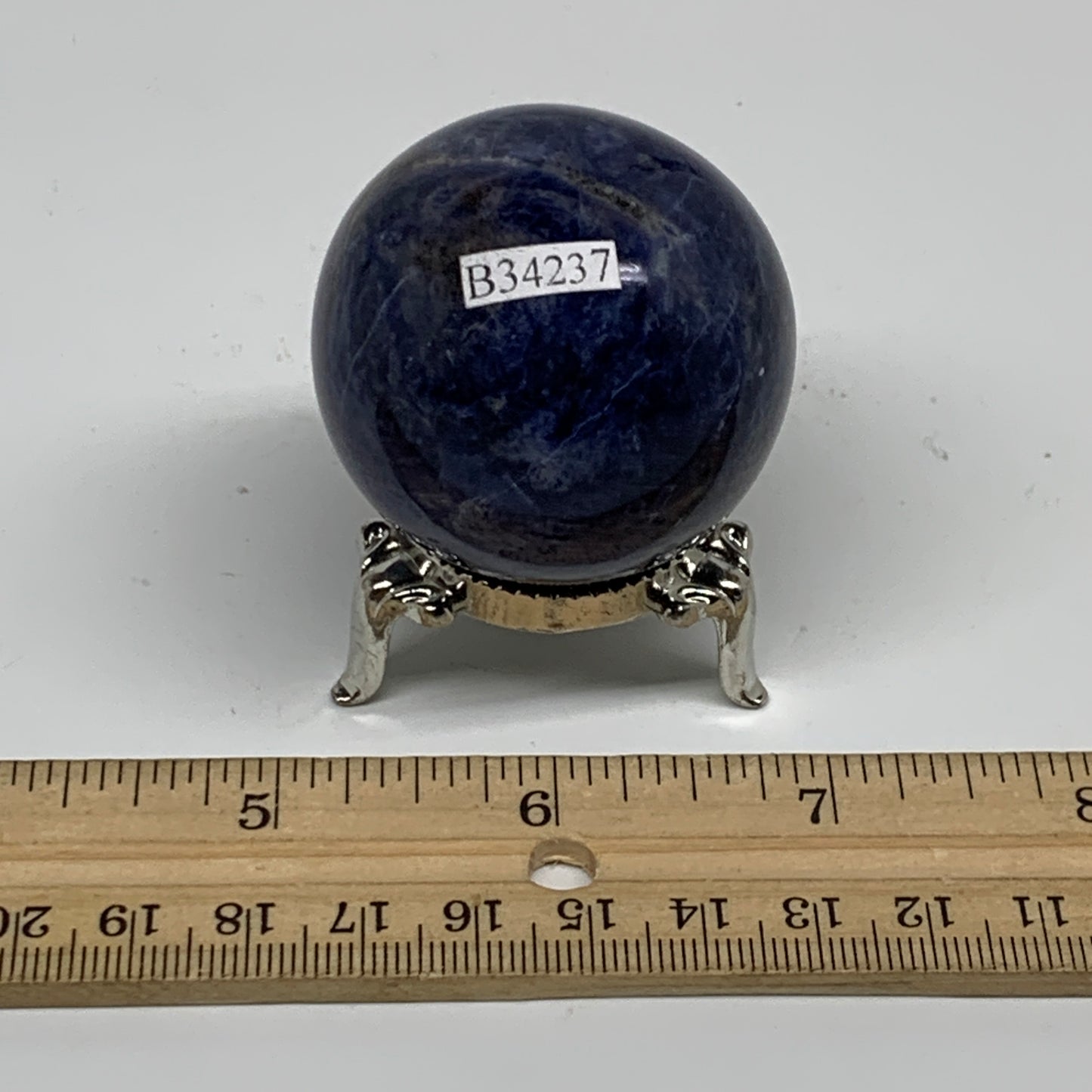 110g, 1.7"(44mm), Natural Sodalite Sphere Crystal Gemstone Ball @Brazil,B34237