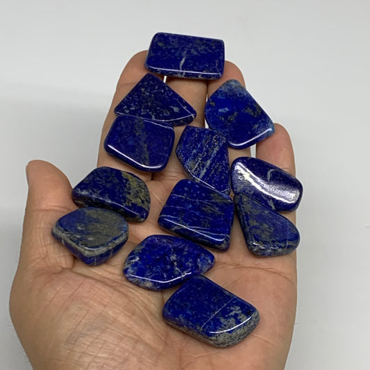 105.4g,0.9"-1.3", 12pcs, Natural Lapis Lazuli Tumbled Stone @Afghanistan, B30259