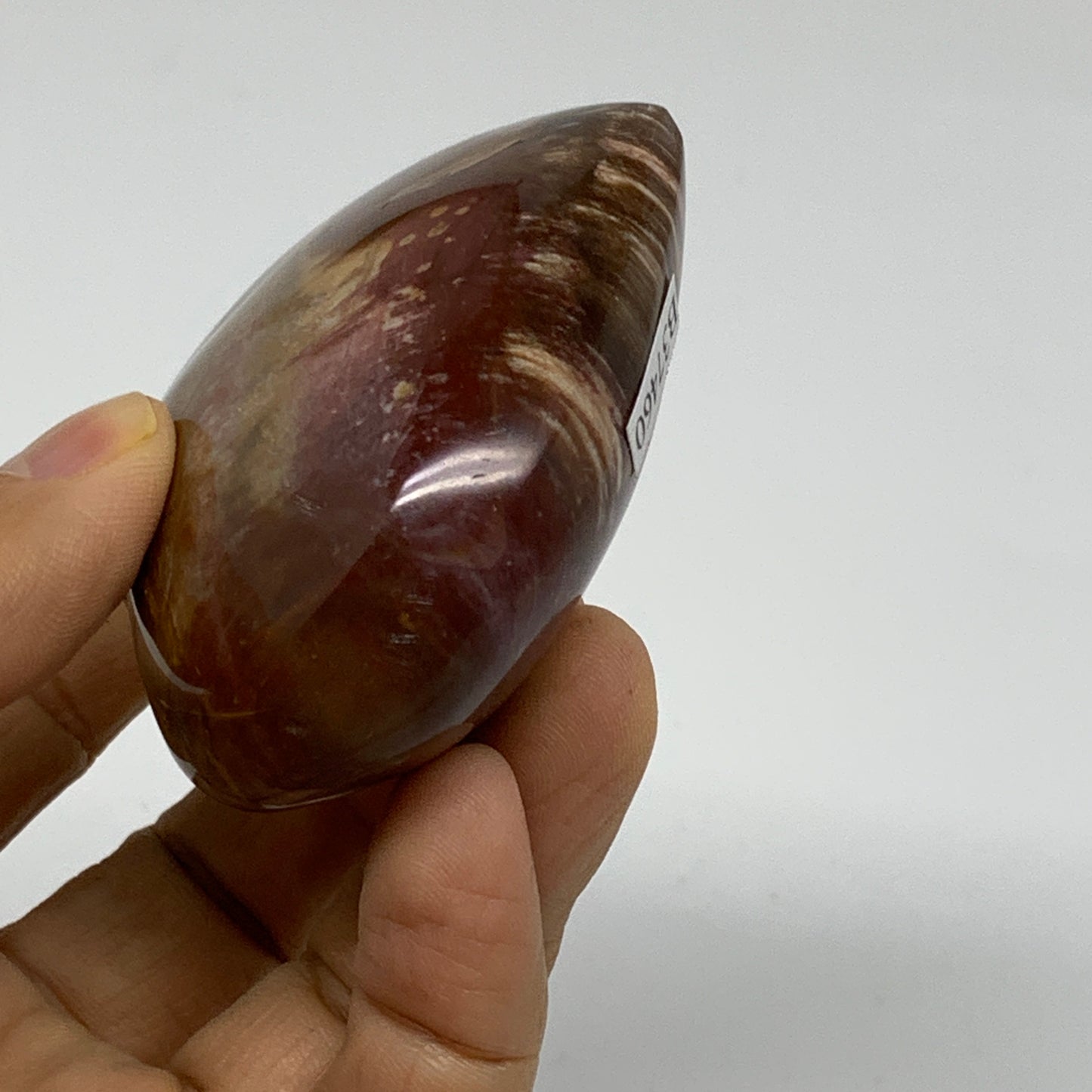 0.31 lbs, 2.3"x2.5"x1.1", Natural Petrified Wood Heart Polished Crystal, B37460