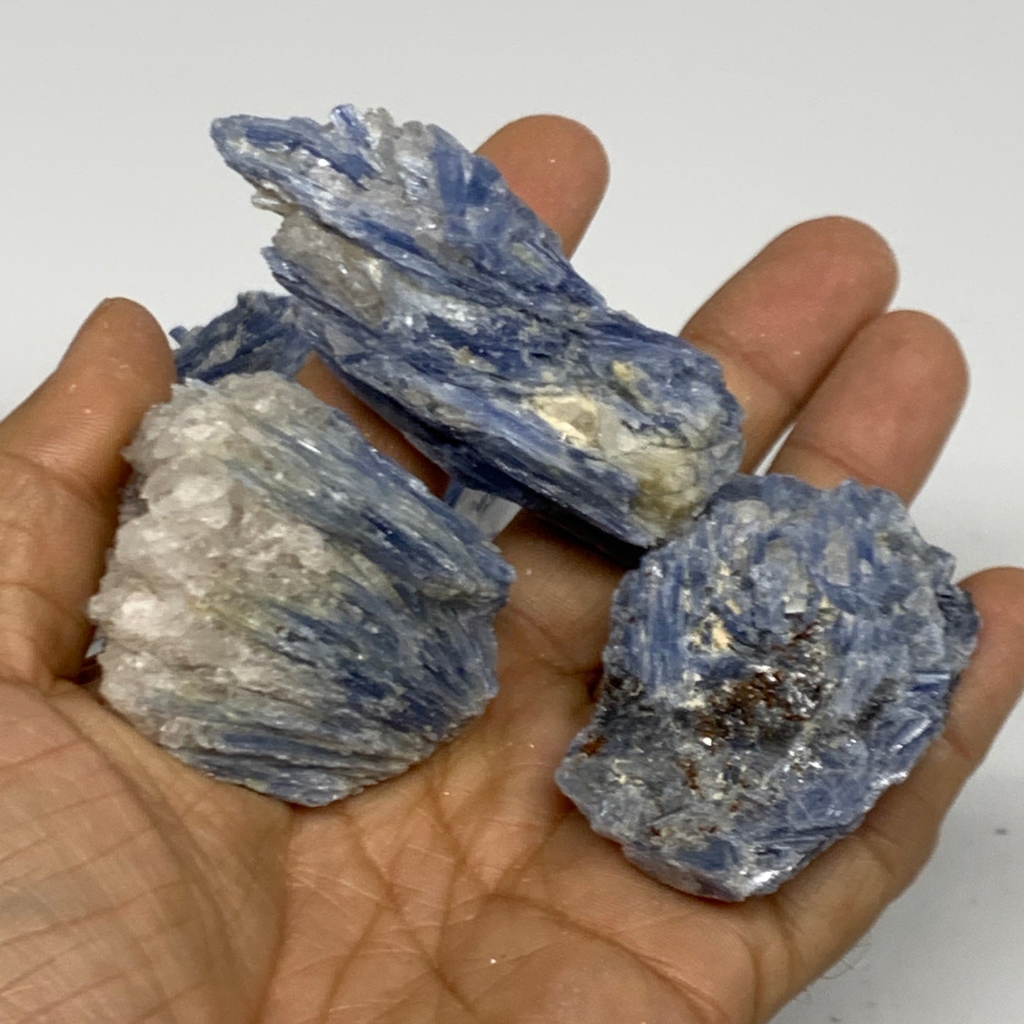 2.11 lbs, 1.5"-3.5", 18pcs, Rough Blue Kyanite Crystal Minerals Specimens,B33116