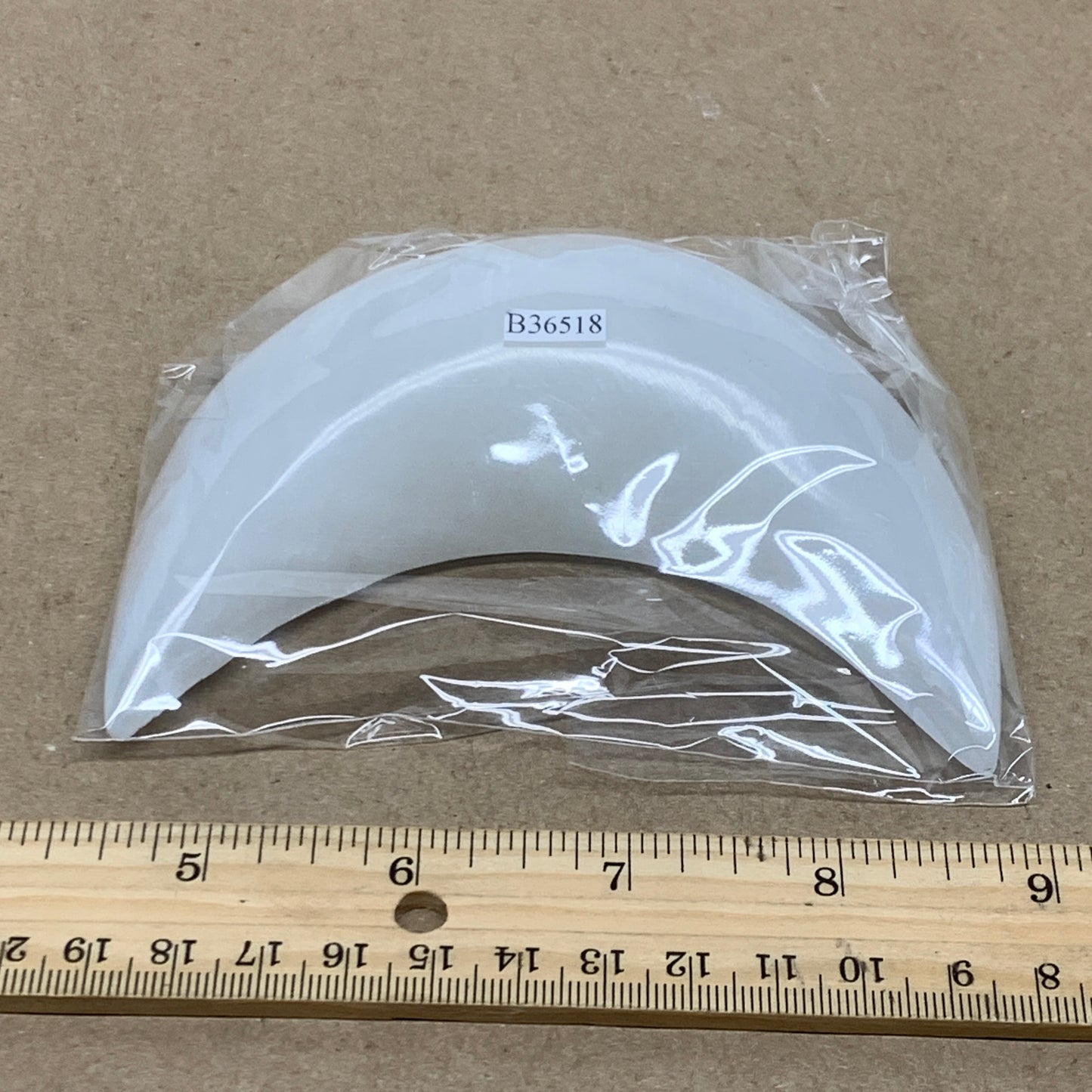 207g, 4.5"x2.2"x0.9", Selenite Crescent Moon Crystal (Satin Spar), B36518