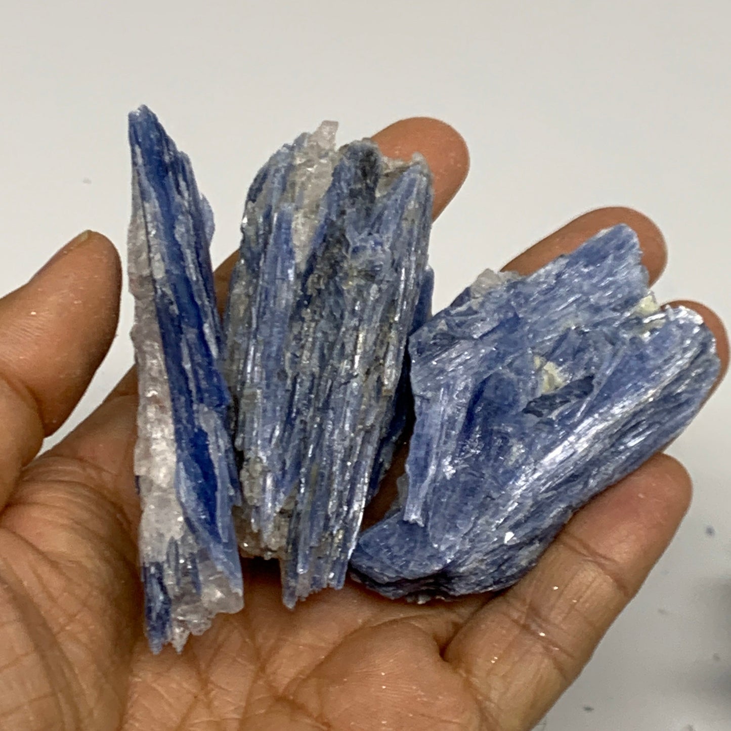 2.11 lbs, 1.5"-3.5", 18pcs, Rough Blue Kyanite Crystal Minerals Specimens,B33116