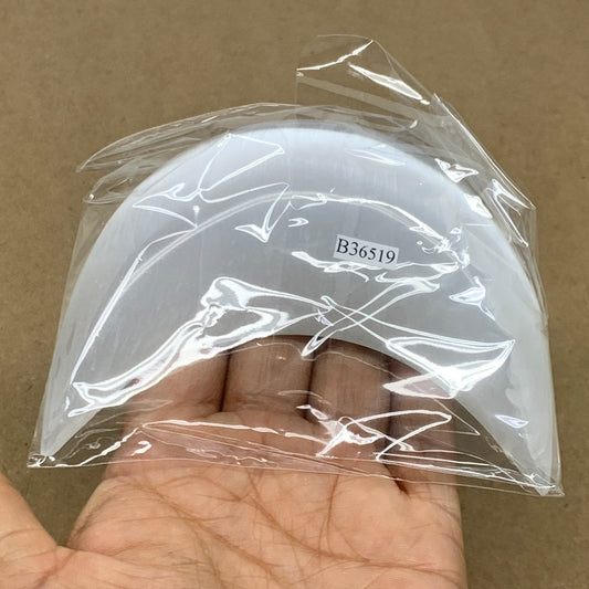 209g, 4.3"x2.1"x1", Selenite Crescent Moon Crystal (Satin Spar), B36519