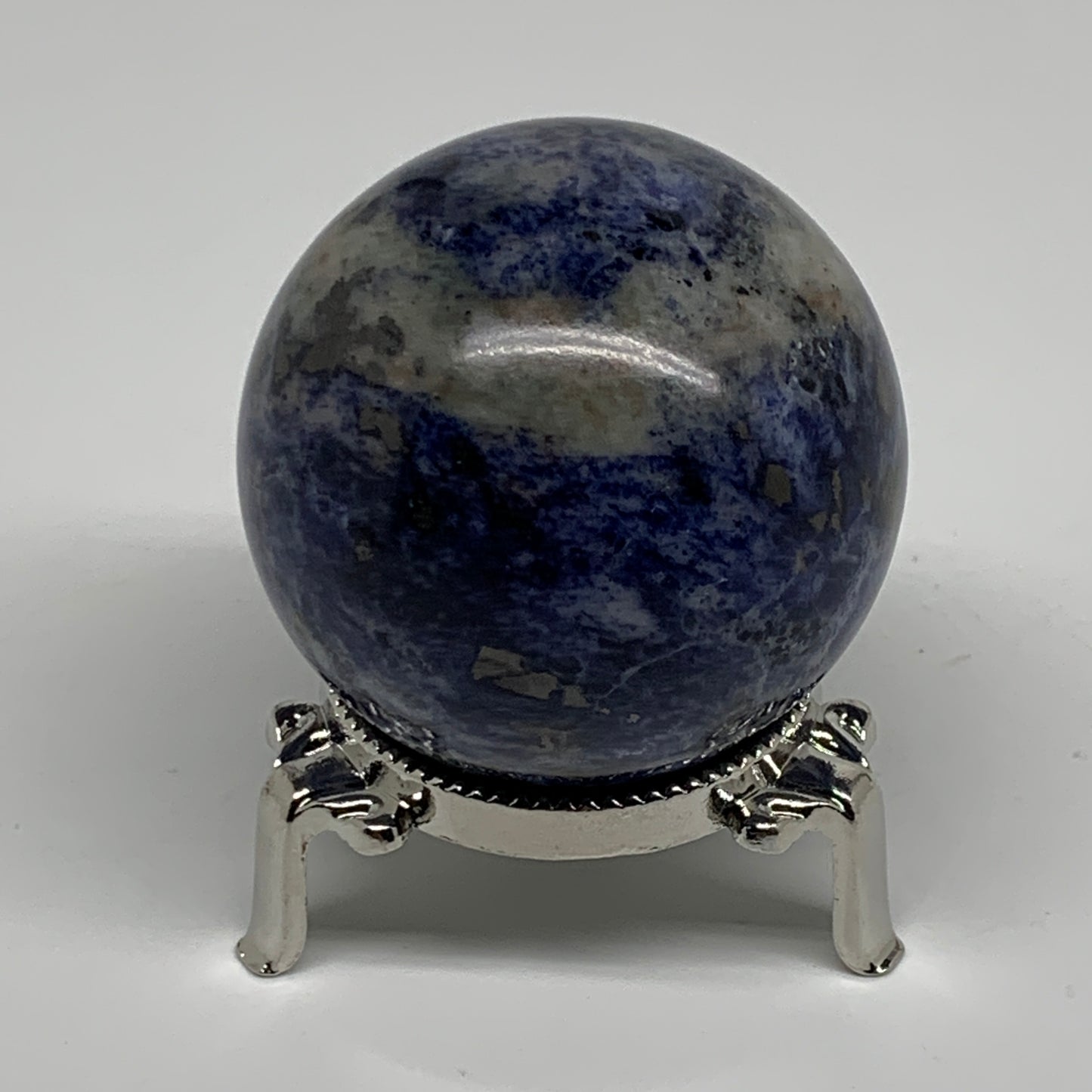 207.1g, 2.1"(53mm), Natural Sodalite Sphere Crystal Gemstone Ball @Brazil,B34440