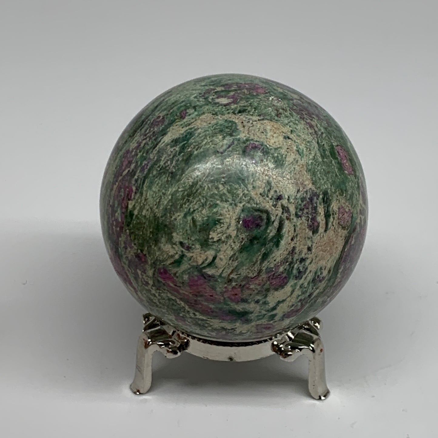 1.1 lbs, 2.7"(70mm), Zoisite with Ruby Sphere Sphere Ball Crystal, B25214