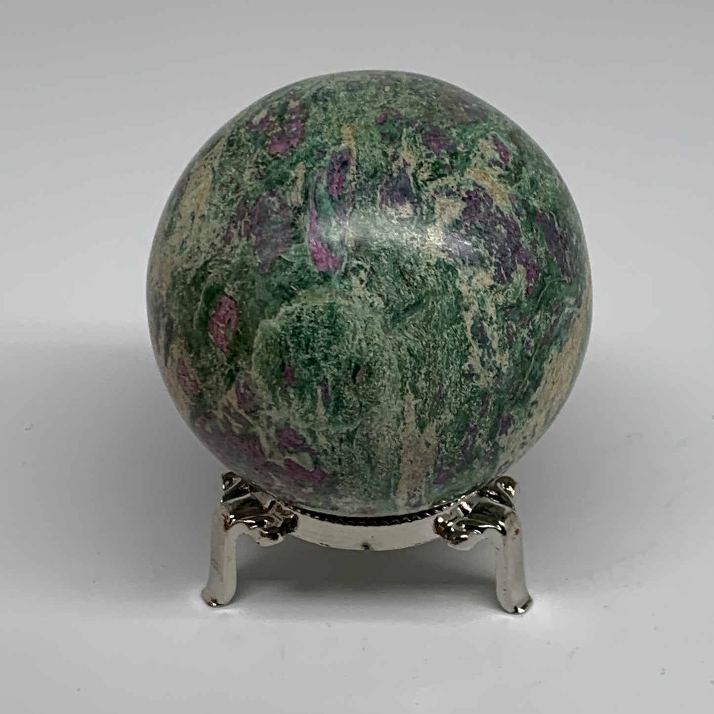 1.1 lbs, 2.7"(70mm), Zoisite with Ruby Sphere Sphere Ball Crystal, B25214