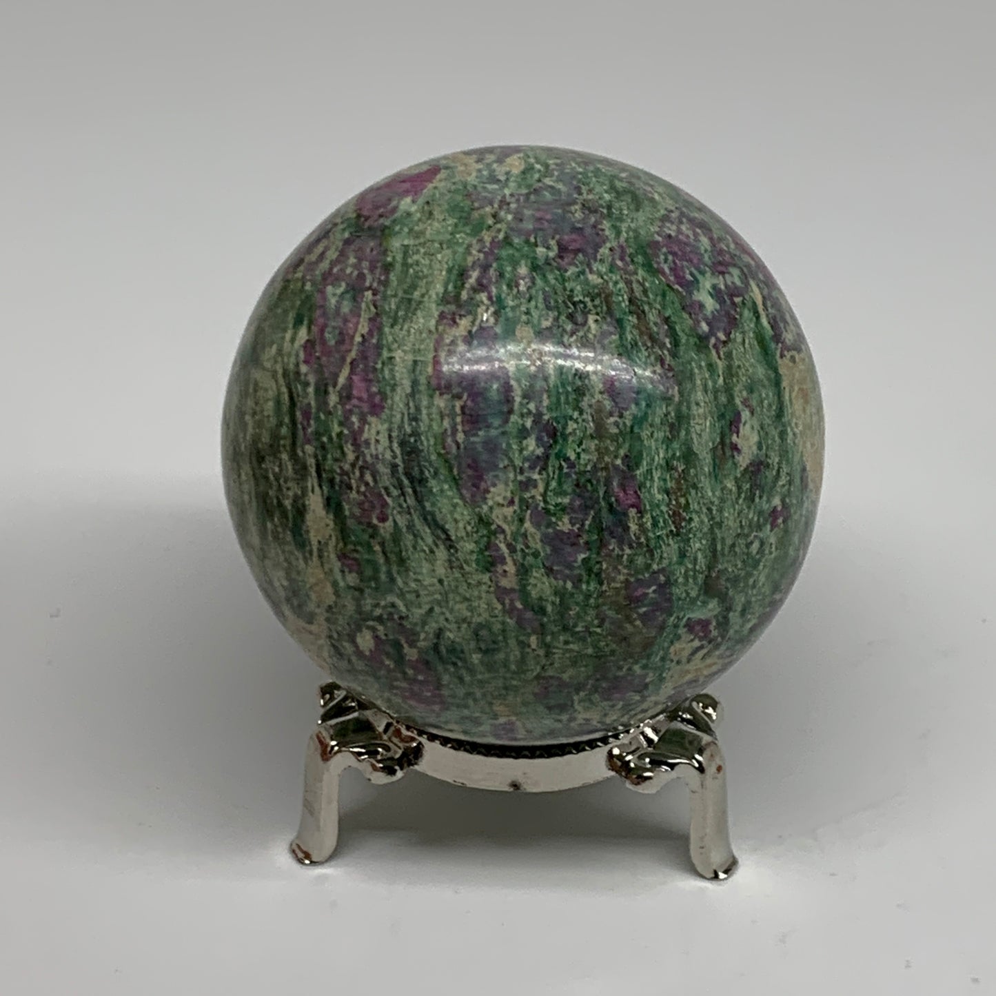 1.1 lbs, 2.7"(70mm), Zoisite with Ruby Sphere Sphere Ball Crystal, B25214