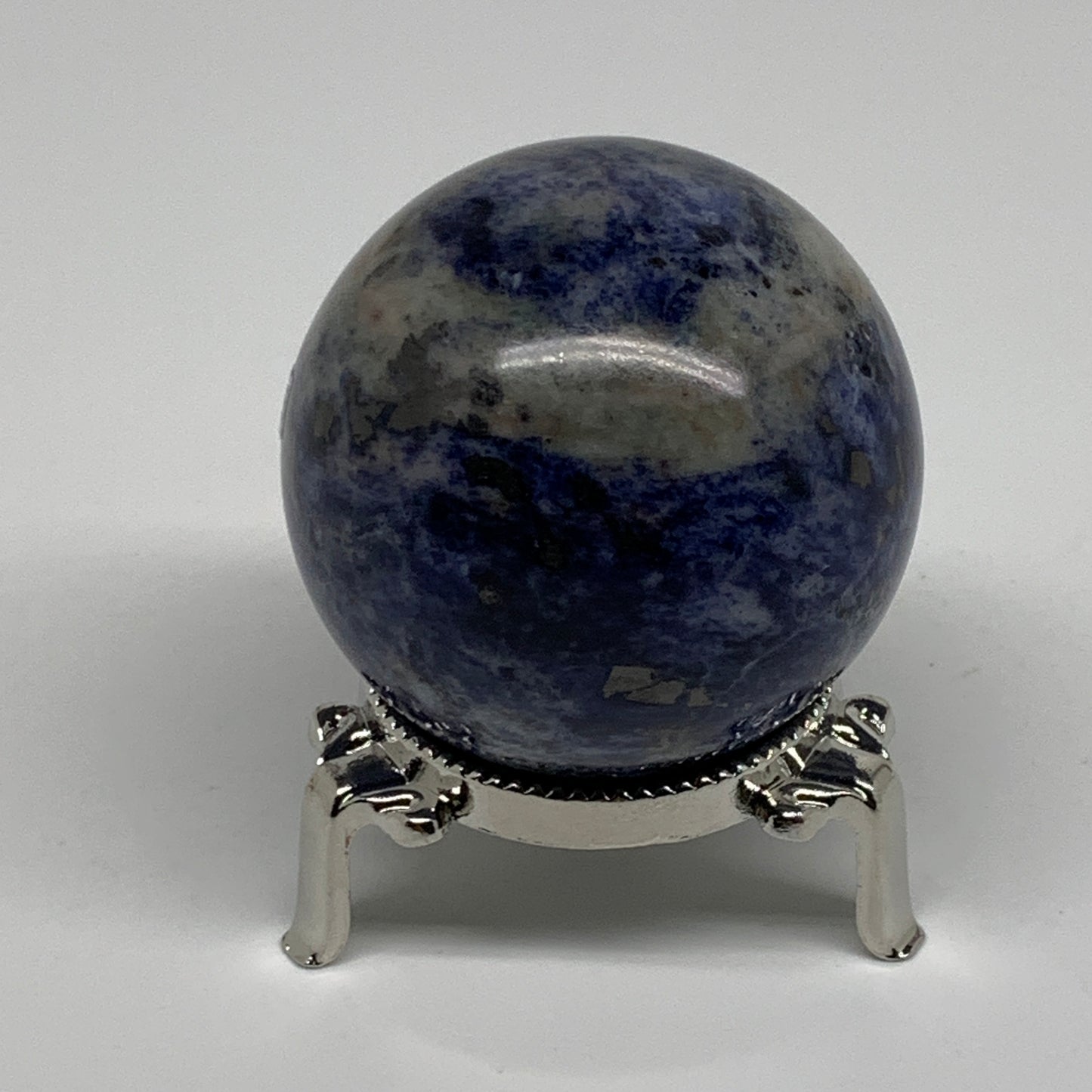 207.1g, 2.1"(53mm), Natural Sodalite Sphere Crystal Gemstone Ball @Brazil,B34440