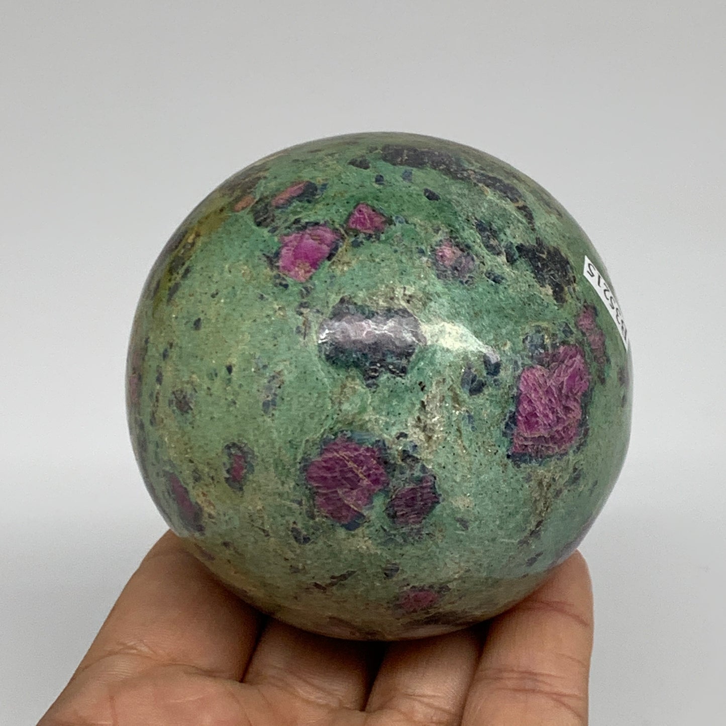 1.3 lbs, 2.8"(71mm), Zoisite with Ruby Sphere Sphere Ball Crystal, B25215