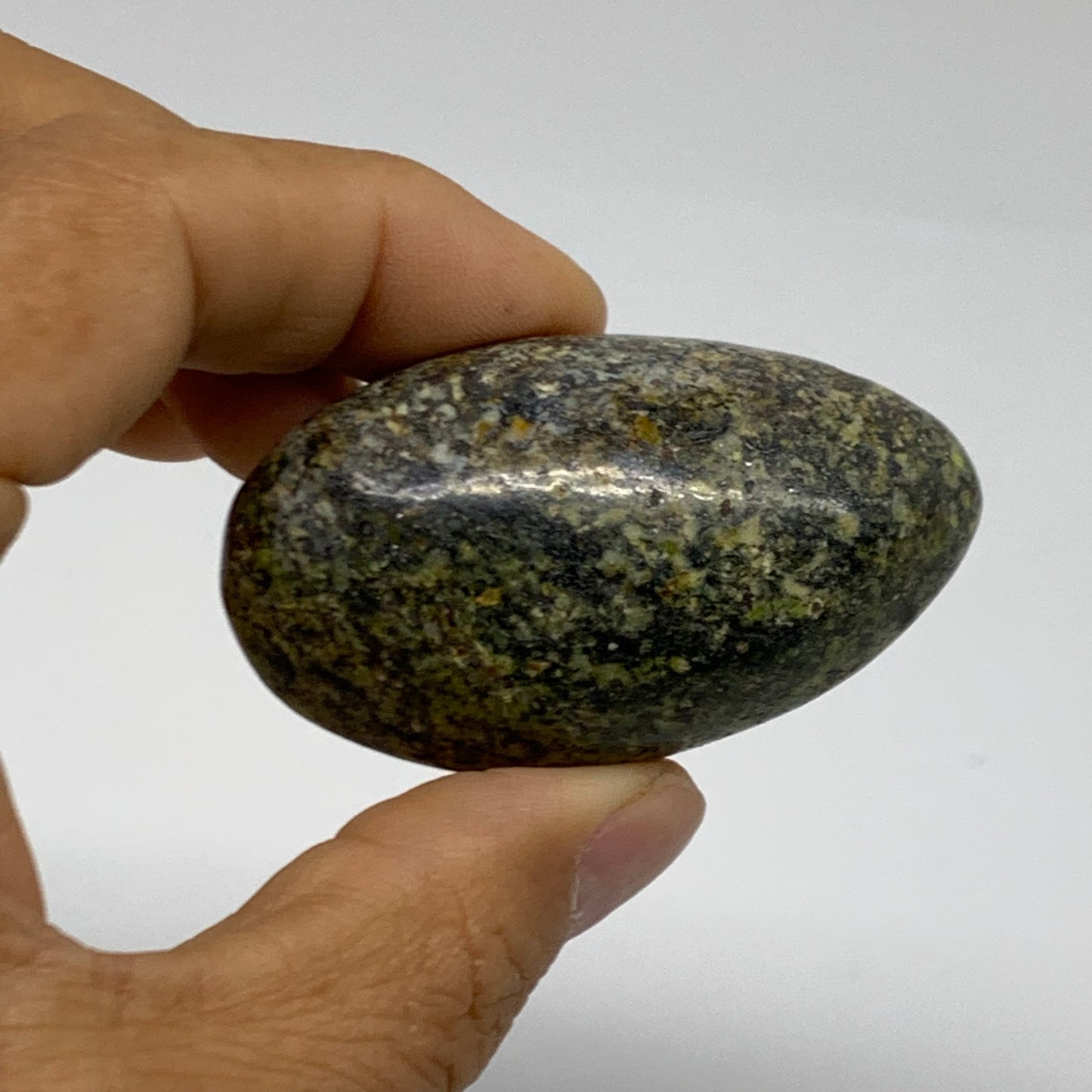 220g, 2.1"-2.3", 3pcs, Green Opal Crystal PalmStone Polished Reiki, B38320