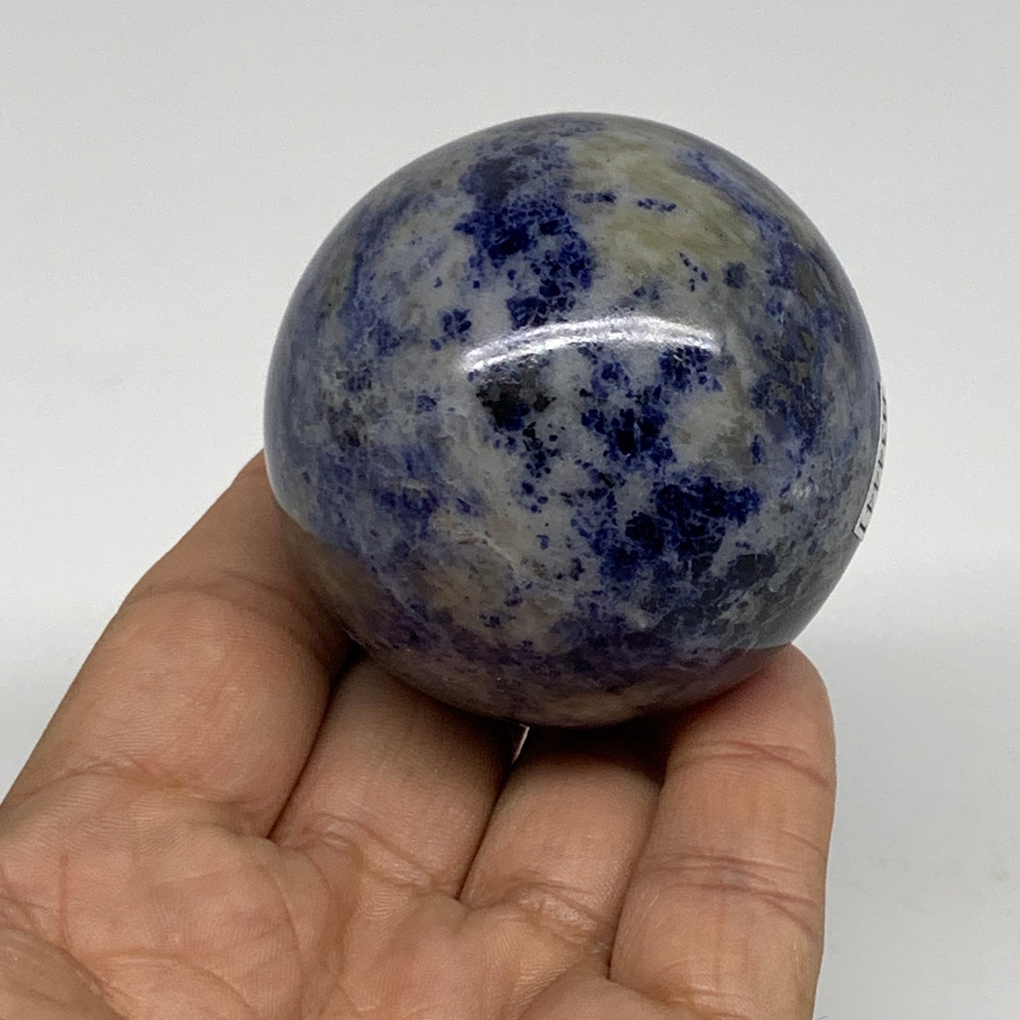 214.7g, 2.1"(53mm), Natural Sodalite Sphere Crystal Gemstone Ball @Brazil,B34441