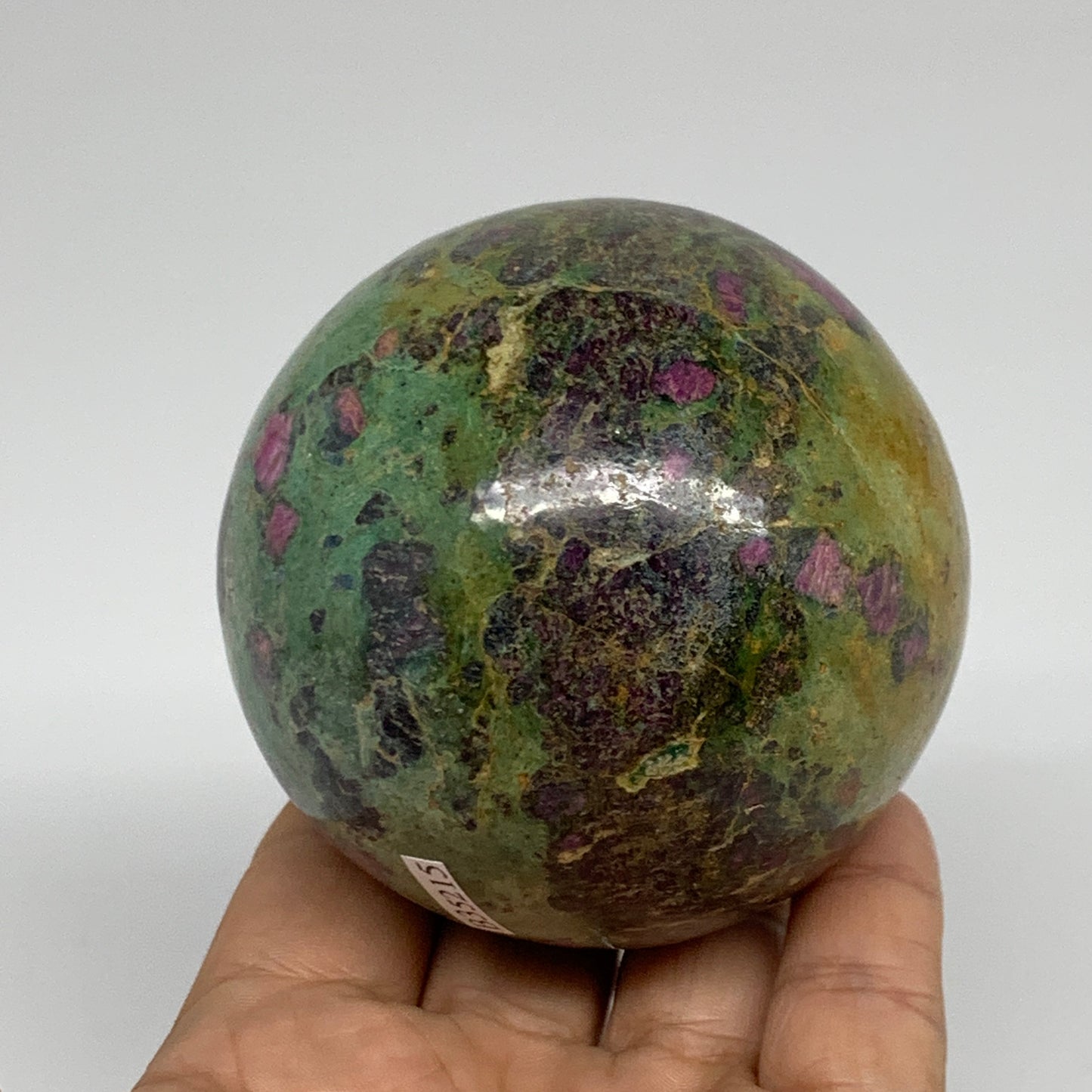 1.3 lbs, 2.8"(71mm), Zoisite with Ruby Sphere Sphere Ball Crystal, B25215