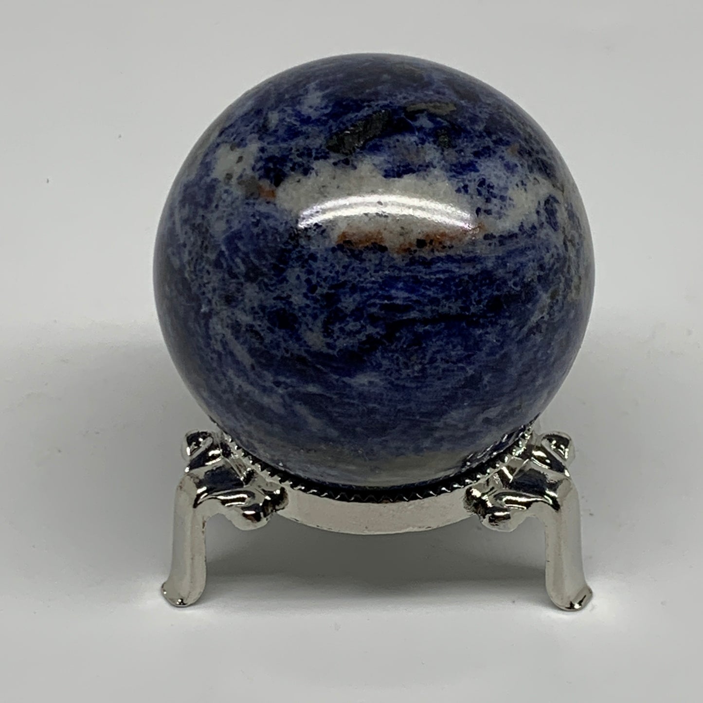 214.7g, 2.1"(53mm), Natural Sodalite Sphere Crystal Gemstone Ball @Brazil,B34441