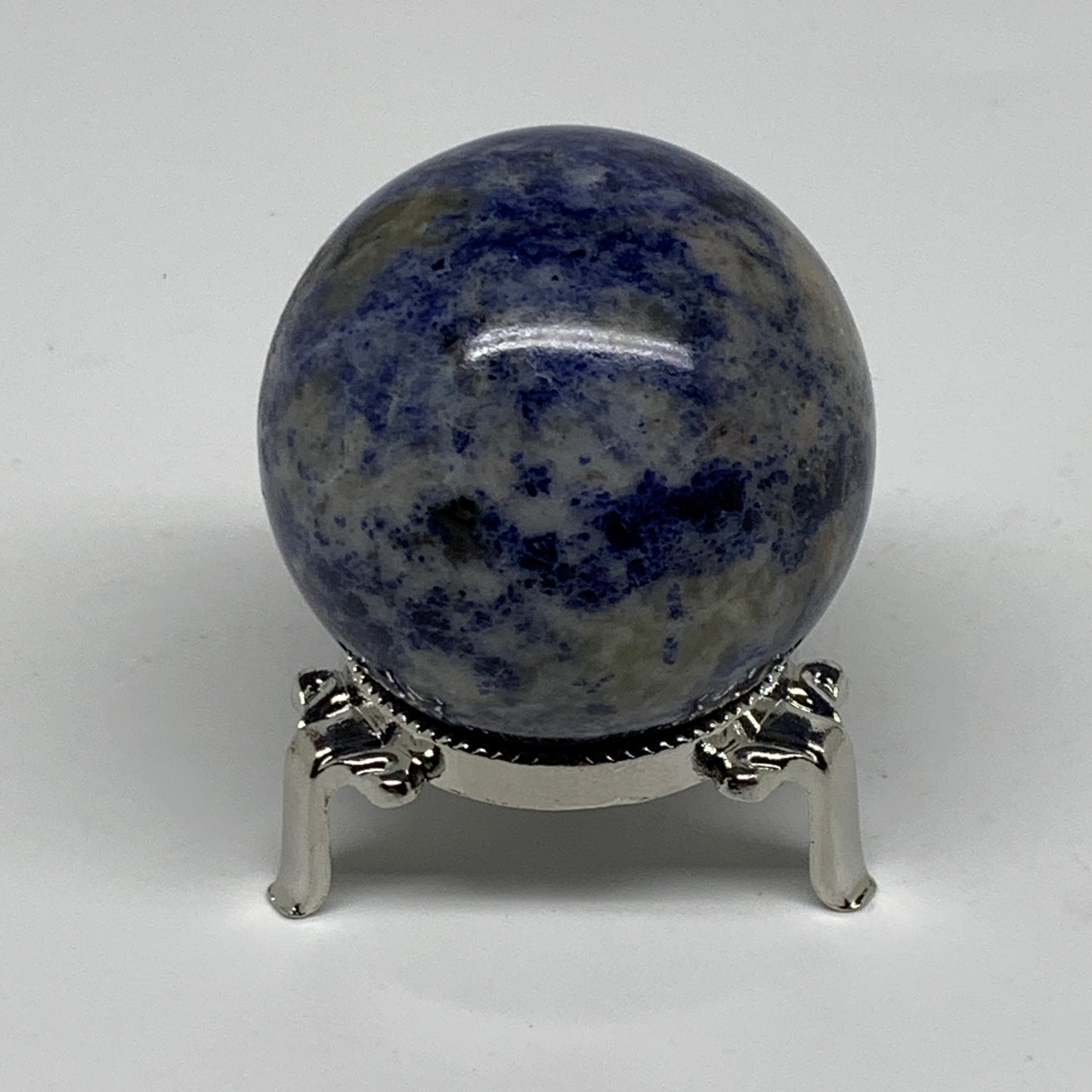 214.7g, 2.1"(53mm), Natural Sodalite Sphere Crystal Gemstone Ball @Brazil,B34441