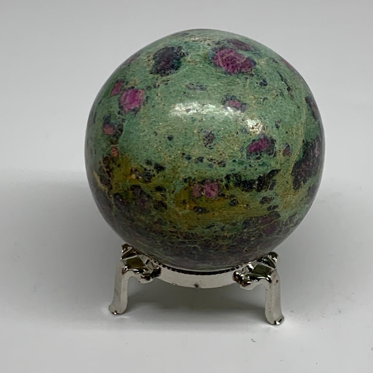 1.3 lbs, 2.8"(71mm), Zoisite with Ruby Sphere Sphere Ball Crystal, B25215