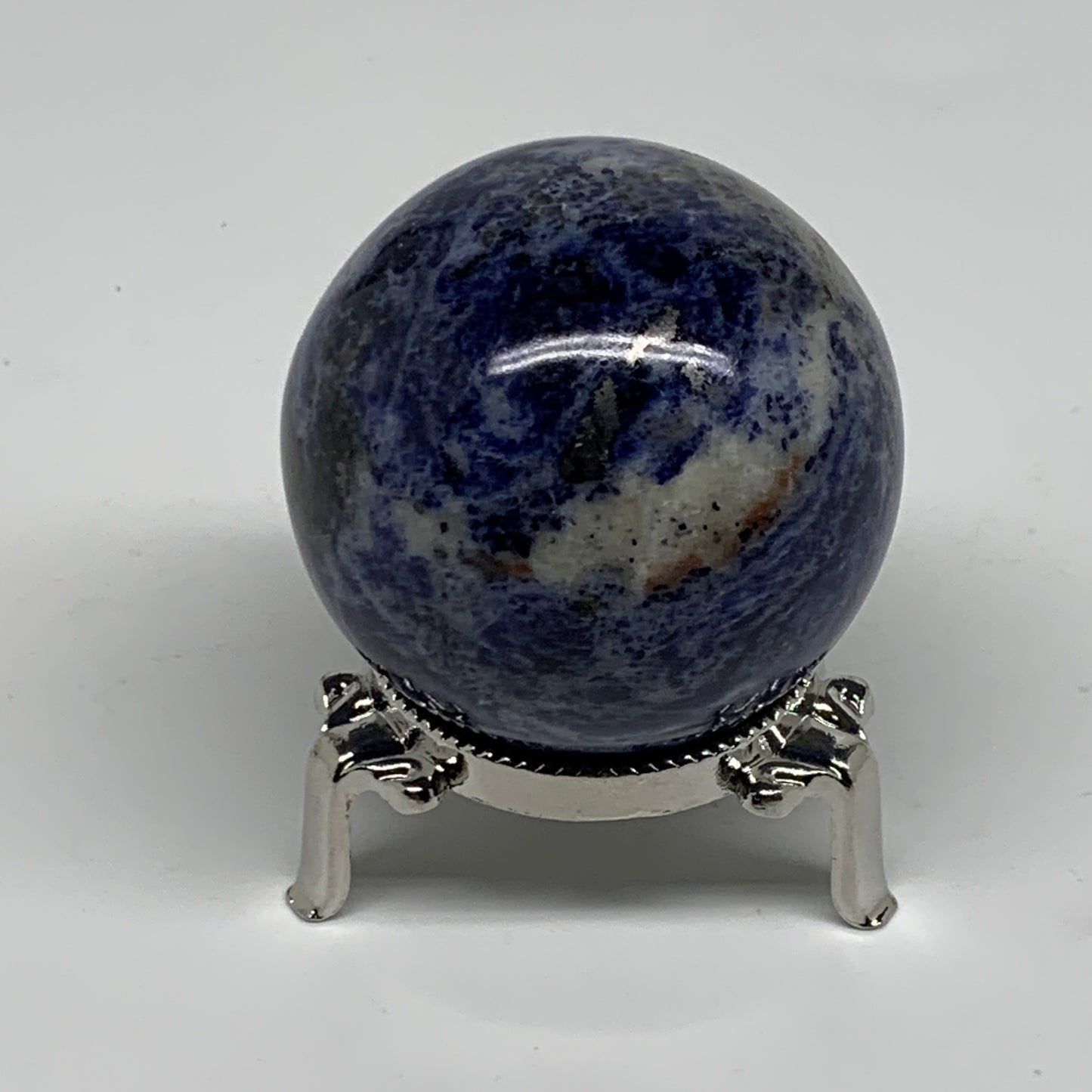214.7g, 2.1"(53mm), Natural Sodalite Sphere Crystal Gemstone Ball @Brazil,B34441