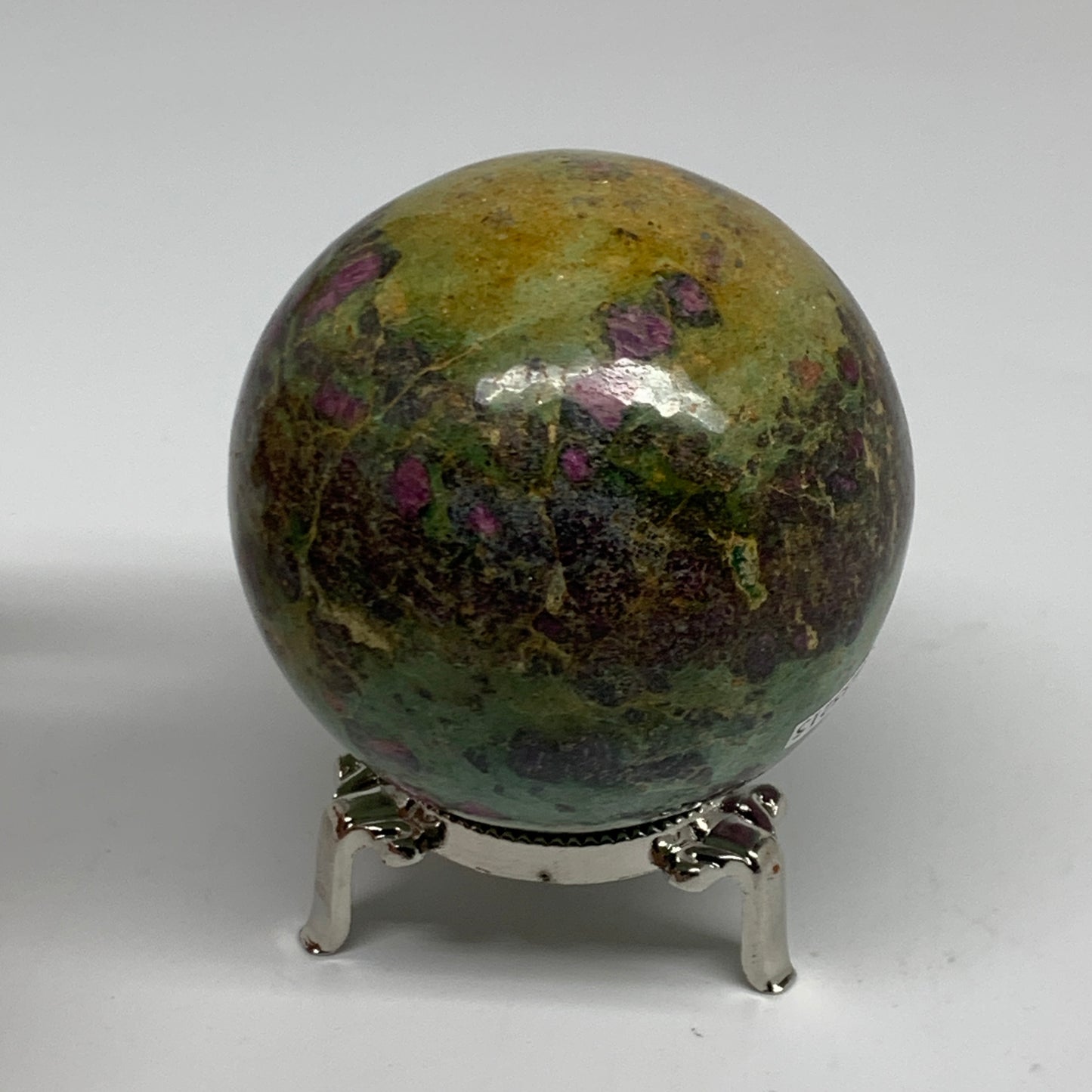 1.3 lbs, 2.8"(71mm), Zoisite with Ruby Sphere Sphere Ball Crystal, B25215