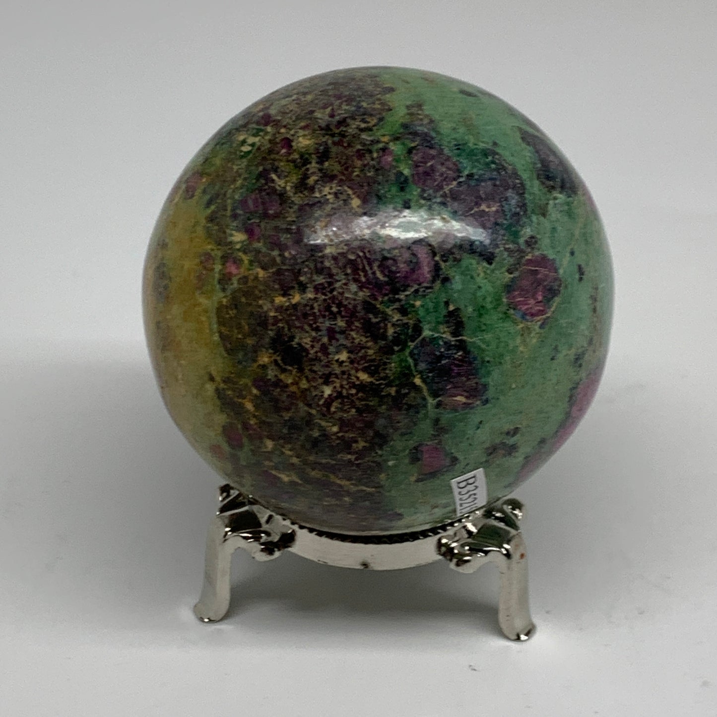 1.3 lbs, 2.8"(71mm), Zoisite with Ruby Sphere Sphere Ball Crystal, B25215