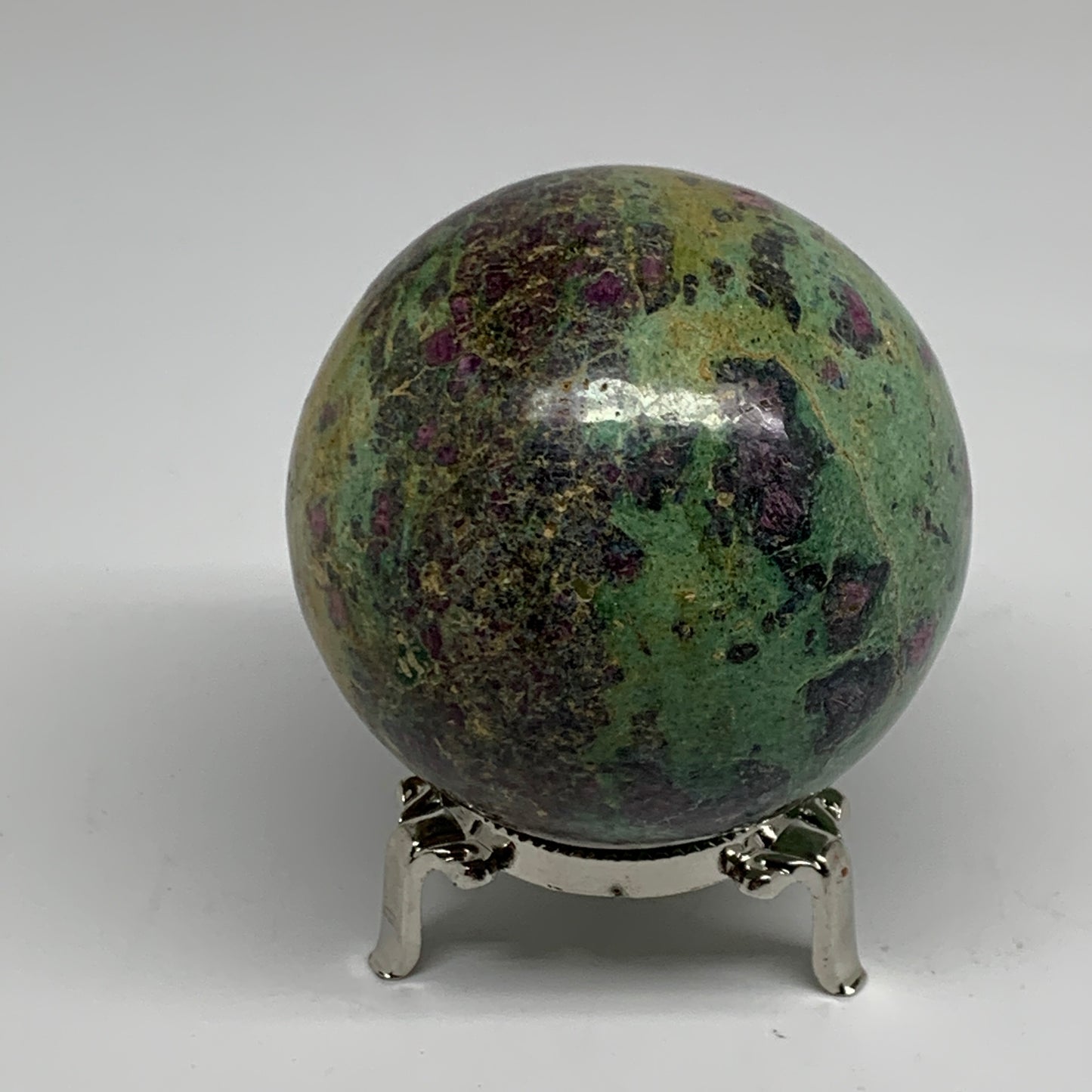 1.3 lbs, 2.8"(71mm), Zoisite with Ruby Sphere Sphere Ball Crystal, B25215