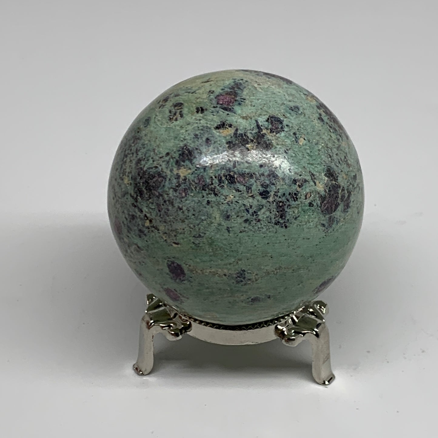 0.98 lbs, 2.6"(65mm), Zoisite with Ruby Sphere Sphere Ball Crystal, B25216