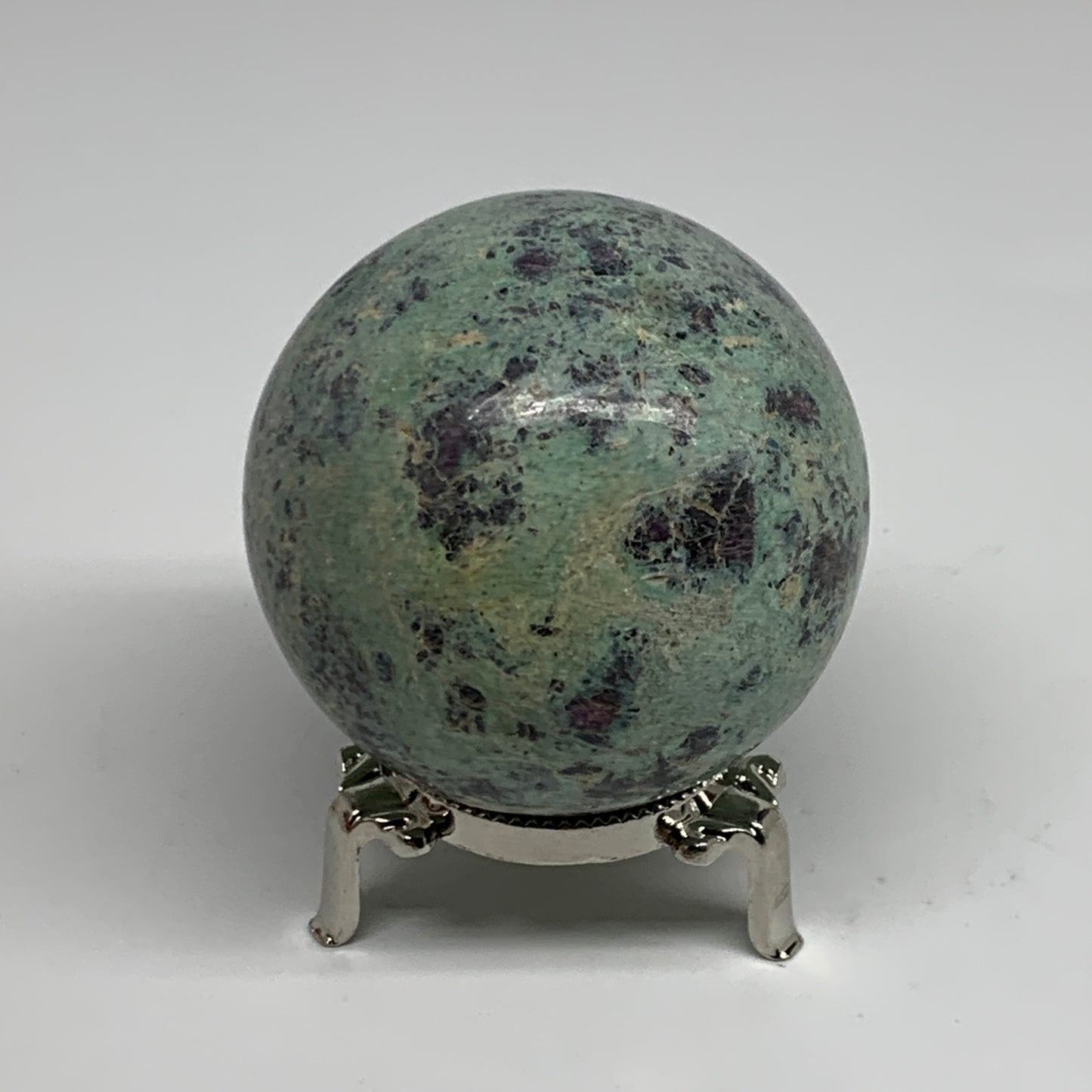 0.98 lbs, 2.6"(65mm), Zoisite with Ruby Sphere Sphere Ball Crystal, B25216