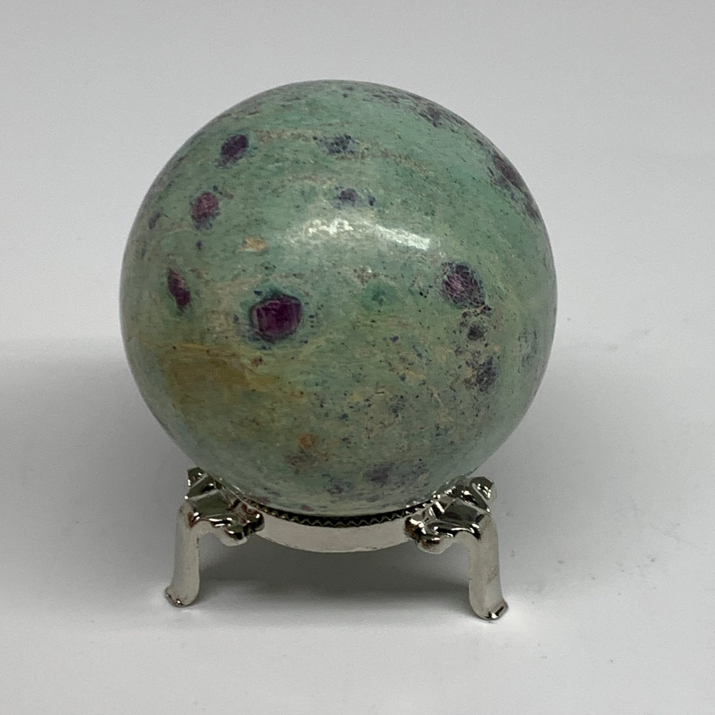 0.98 lbs, 2.6"(65mm), Zoisite with Ruby Sphere Sphere Ball Crystal, B25216