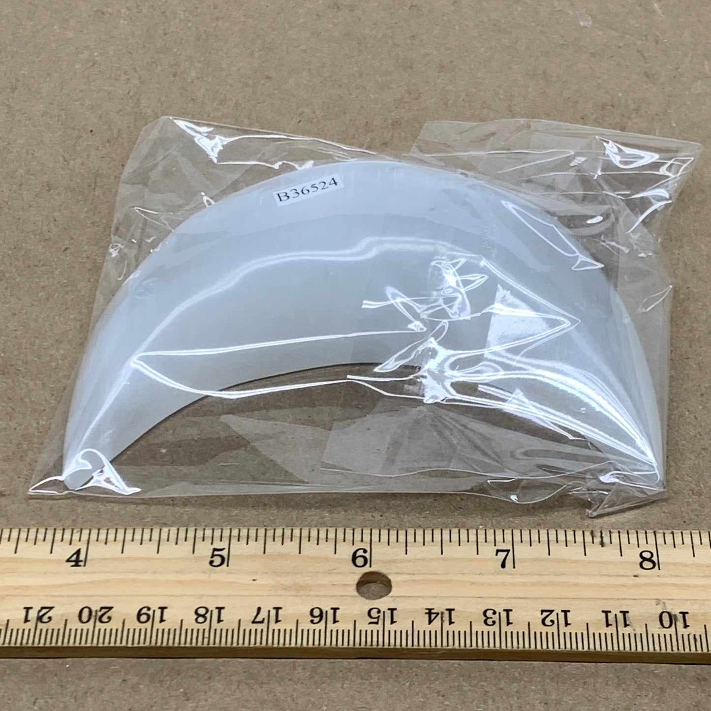 172g, 4.4"x2.1"x0.8", Selenite Crescent Moon Crystal (Satin Spar), B36524